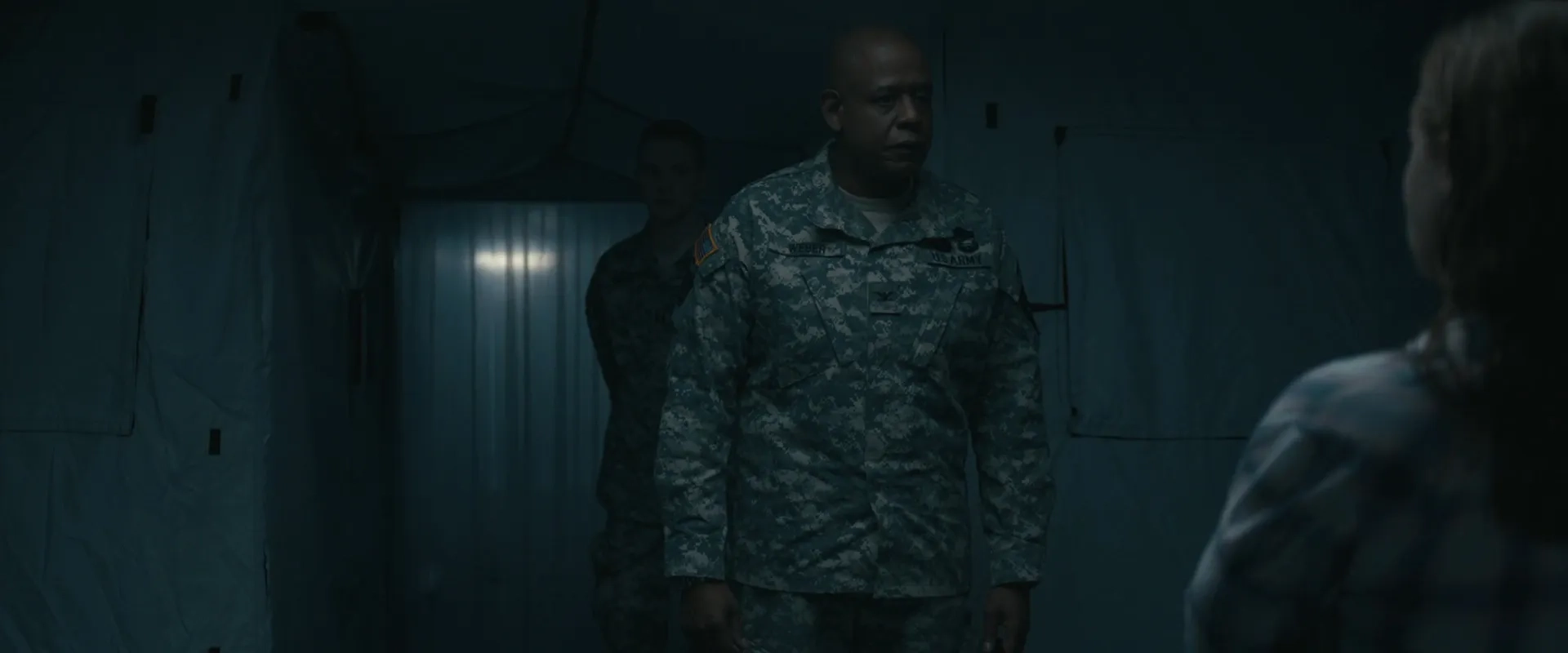 Forest Whitaker, Amy Adams, and Mark O'Brien in Arrival (2016)