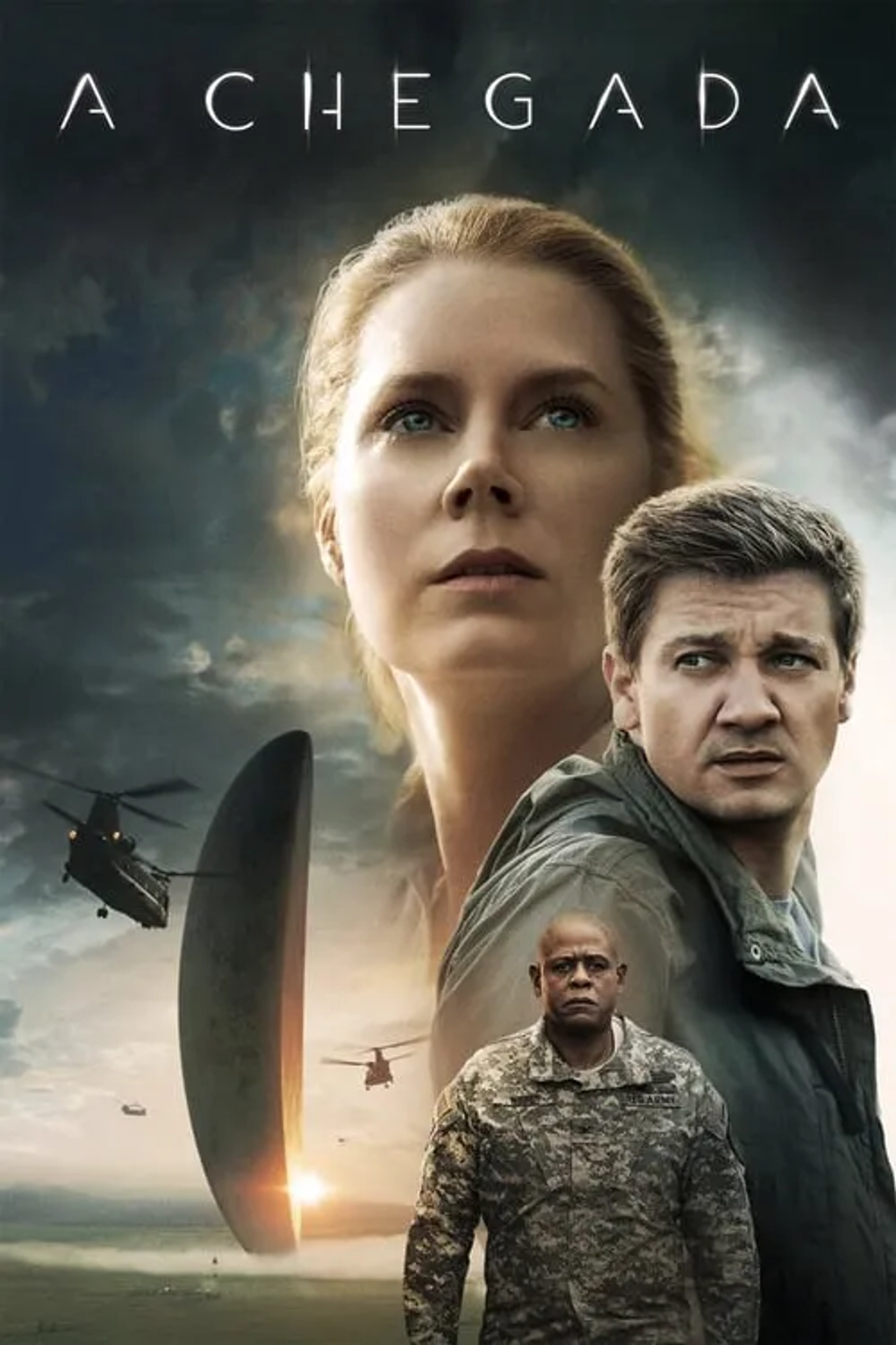 Forest Whitaker, Amy Adams, and Jeremy Renner in Arrival (2016)