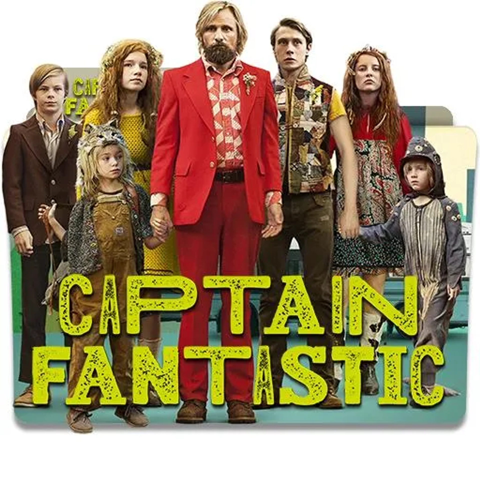 Viggo Mortensen, George MacKay, Annalise Basso, Samantha Isler, Shree Crooks, Nicholas Hamilton, and Charlie Shotwell in Captain Fantastic (2016)