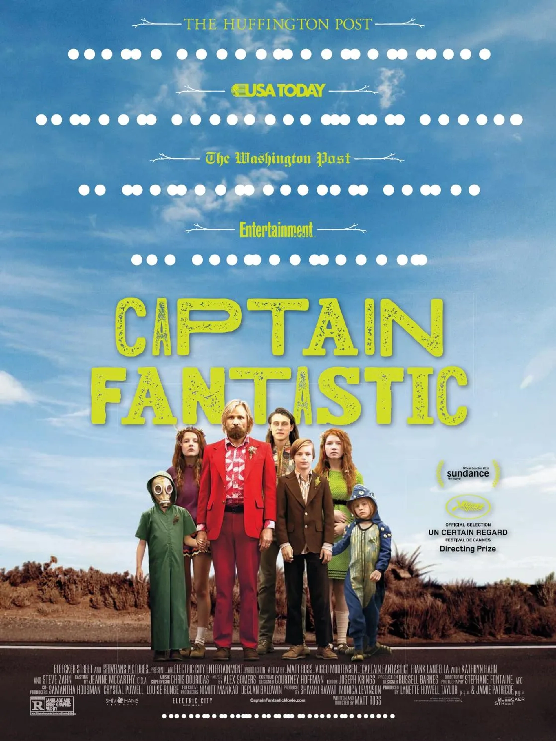 Viggo Mortensen, George MacKay, Annalise Basso, Samantha Isler, Shree Crooks, and Nicholas Hamilton in Captain Fantastic (2016)