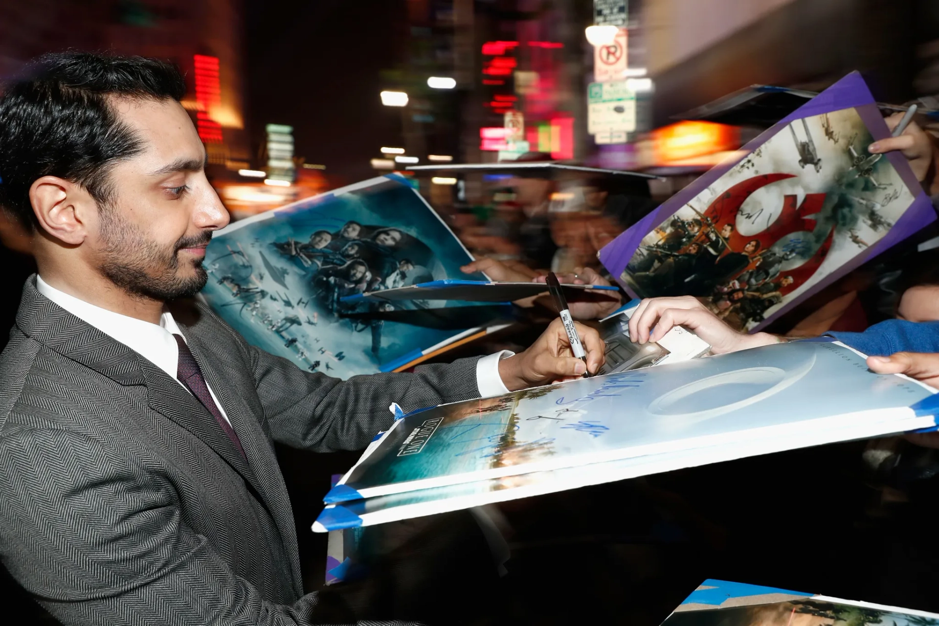 Riz Ahmed at an event for Rogue One: A Star Wars Story (2016)