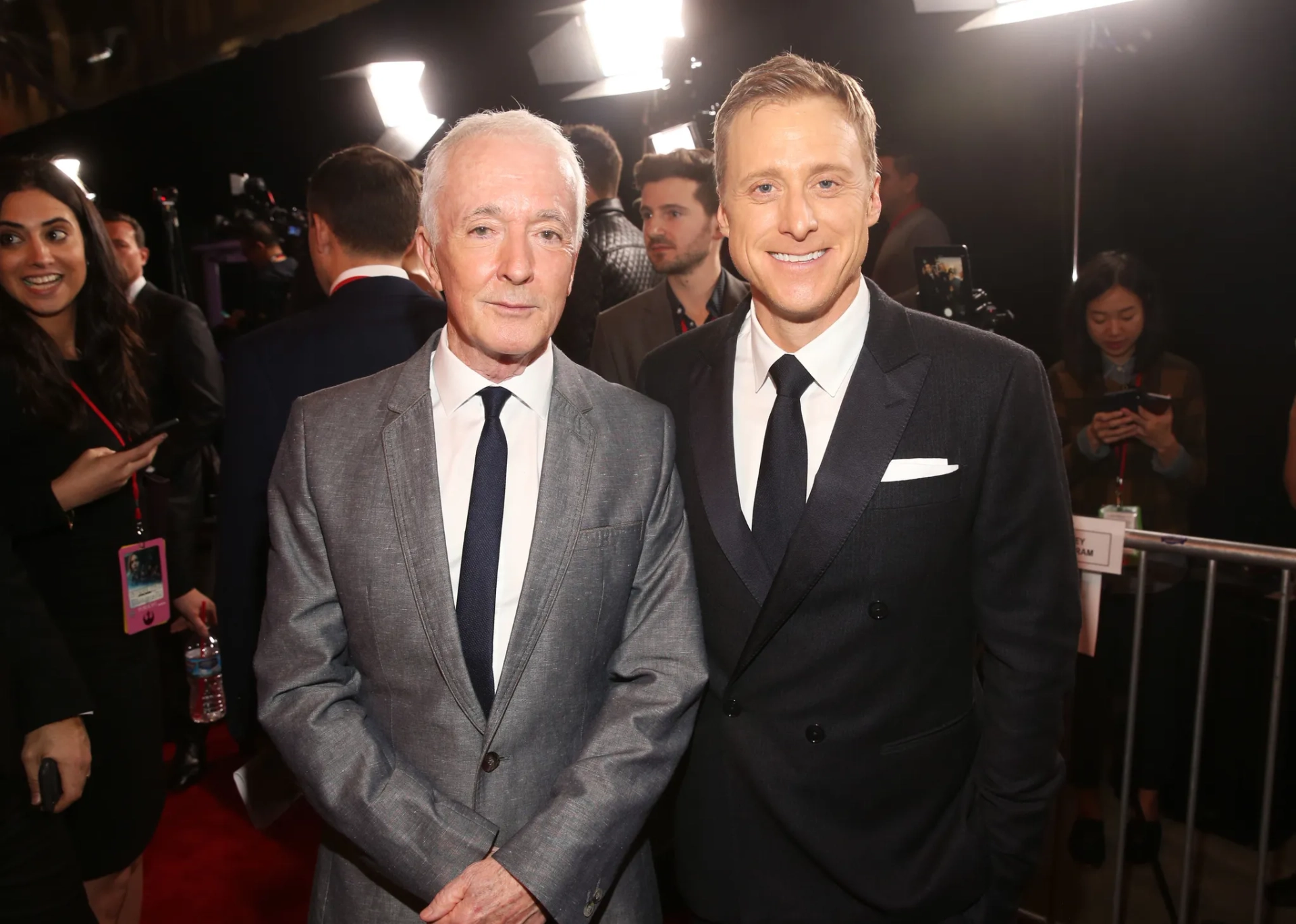 Anthony Daniels and Alan Tudyk at an event for Rogue One: A Star Wars Story (2016)