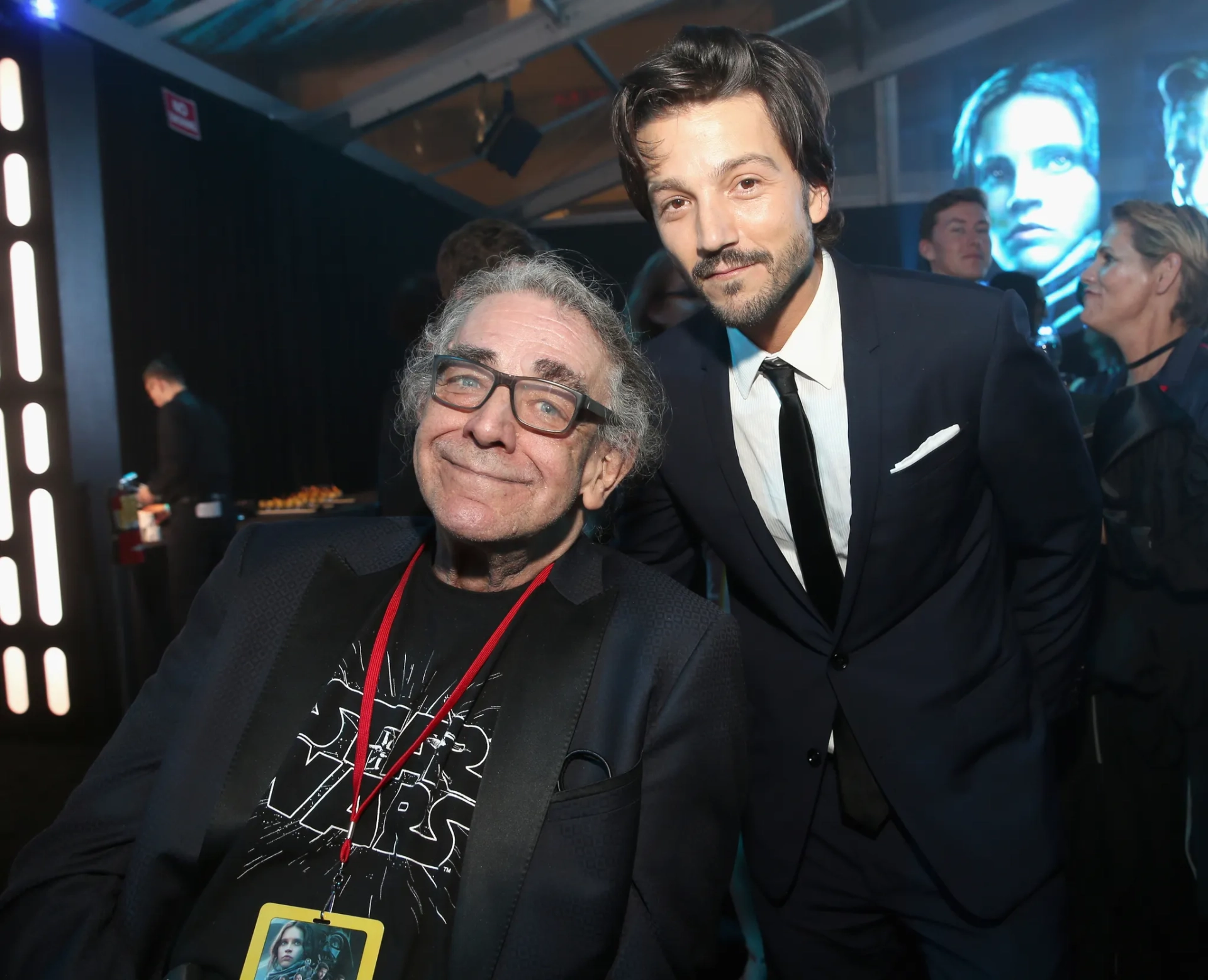 Diego Luna and Peter Mayhew at an event for Rogue One: A Star Wars Story (2016)