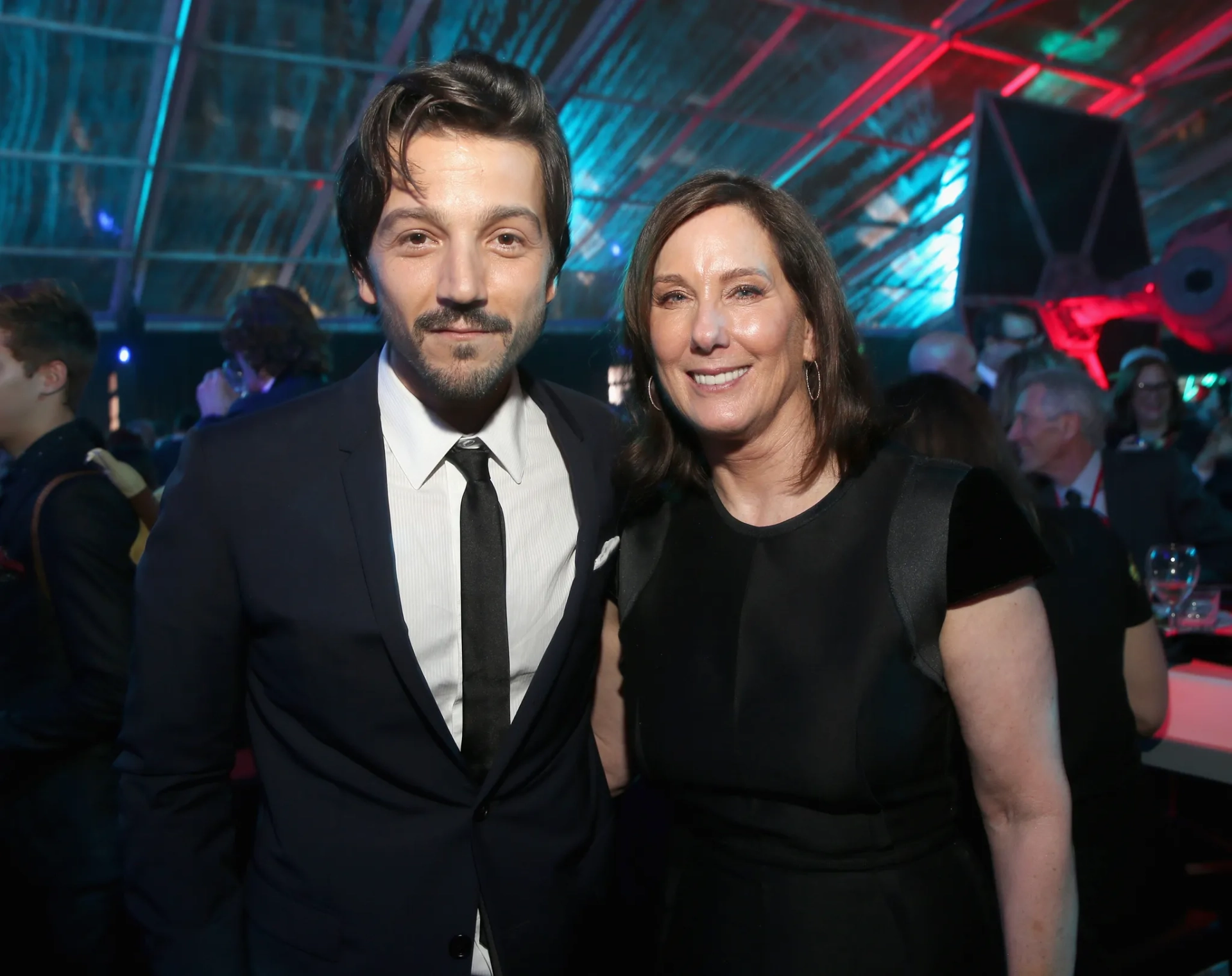 Kathleen Kennedy and Diego Luna at an event for Rogue One: A Star Wars Story (2016)