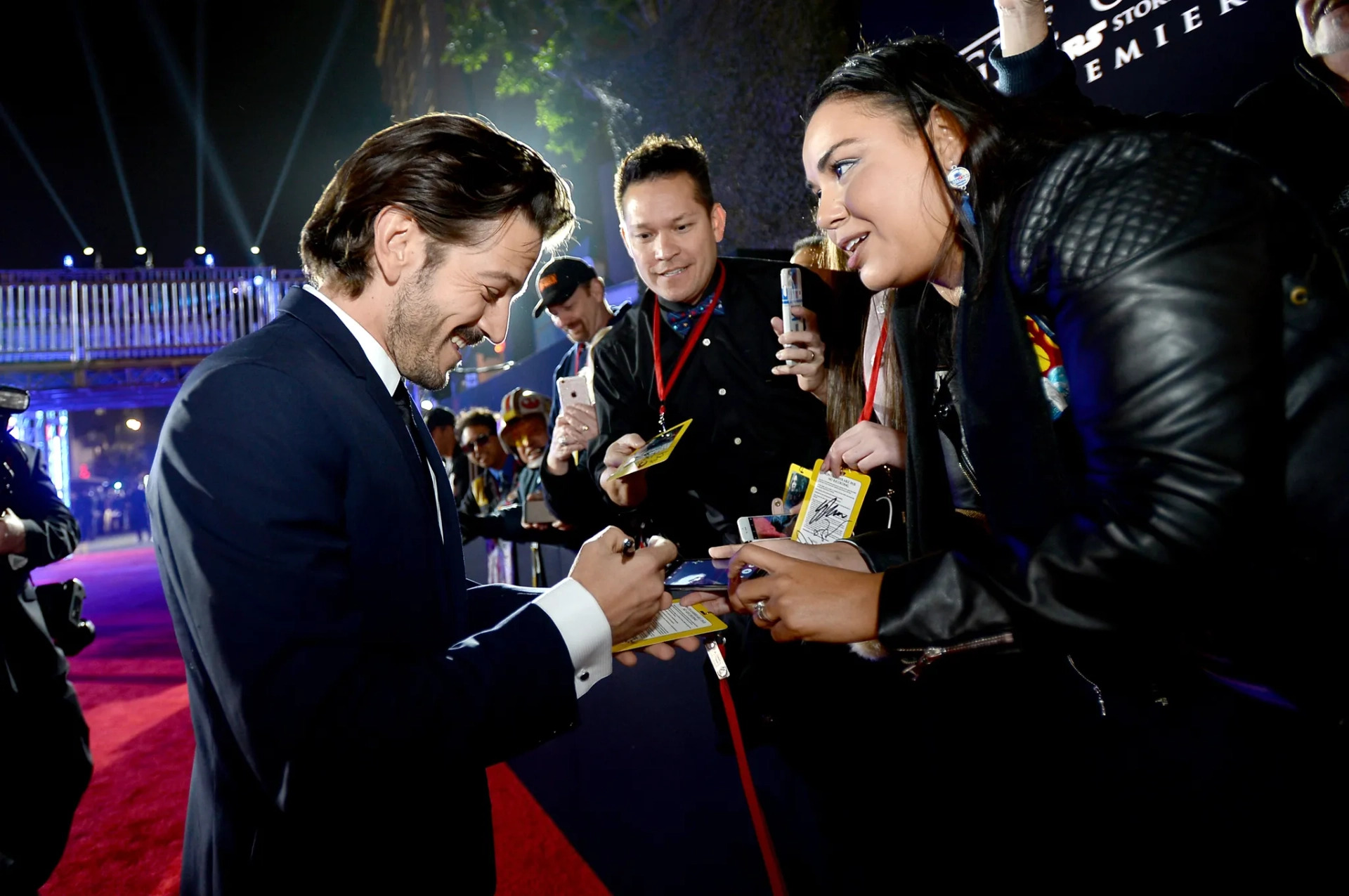 Diego Luna at an event for Rogue One: A Star Wars Story (2016)