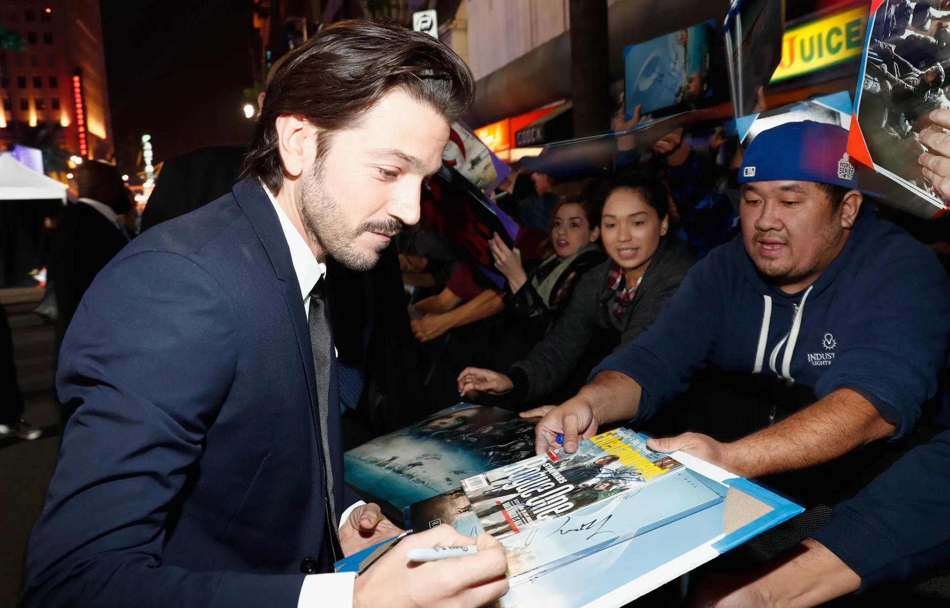 Diego Luna at an event for Rogue One: A Star Wars Story (2016)