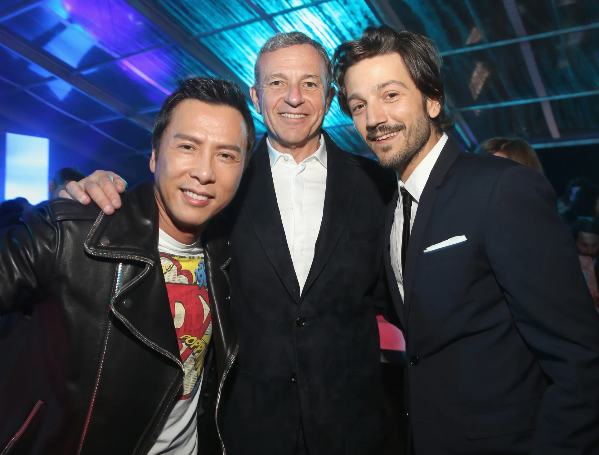 Diego Luna, Donnie Yen, and Robert A. Iger at an event for Rogue One: A Star Wars Story (2016)