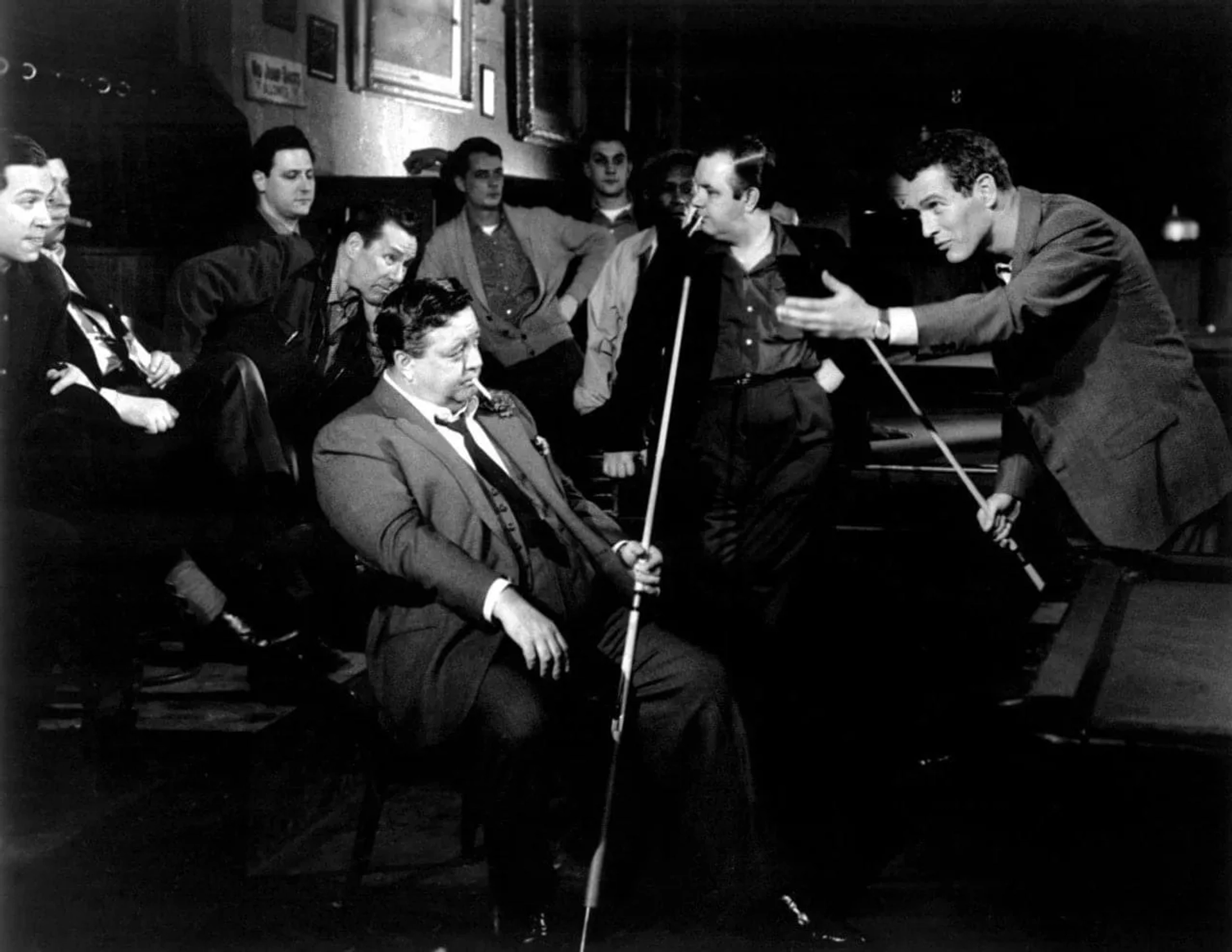 Paul Newman and Jackie Gleason in The Hustler (1961)