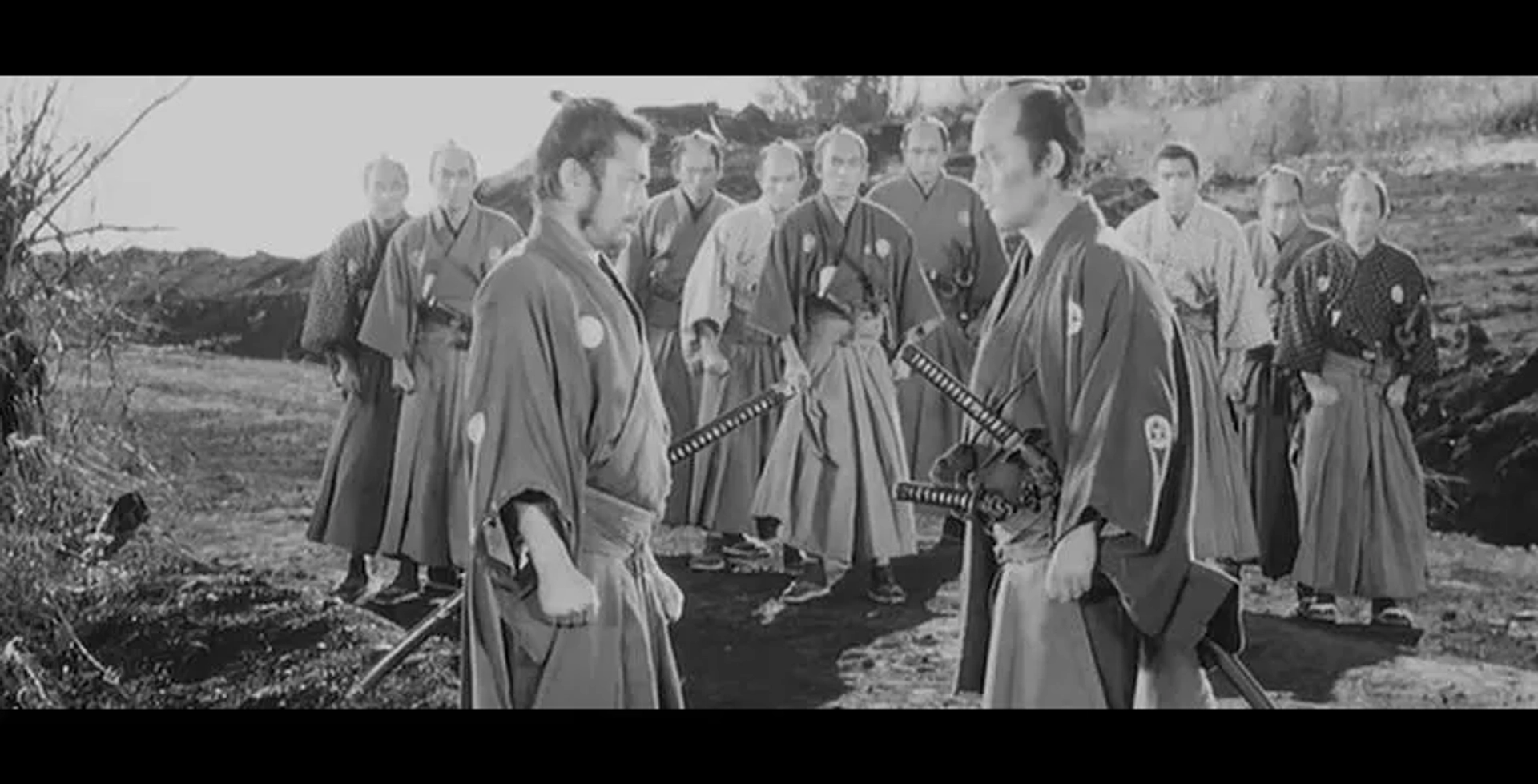 Toshirô Mifune and Tatsuya Nakadai in Sanjuro (1962)