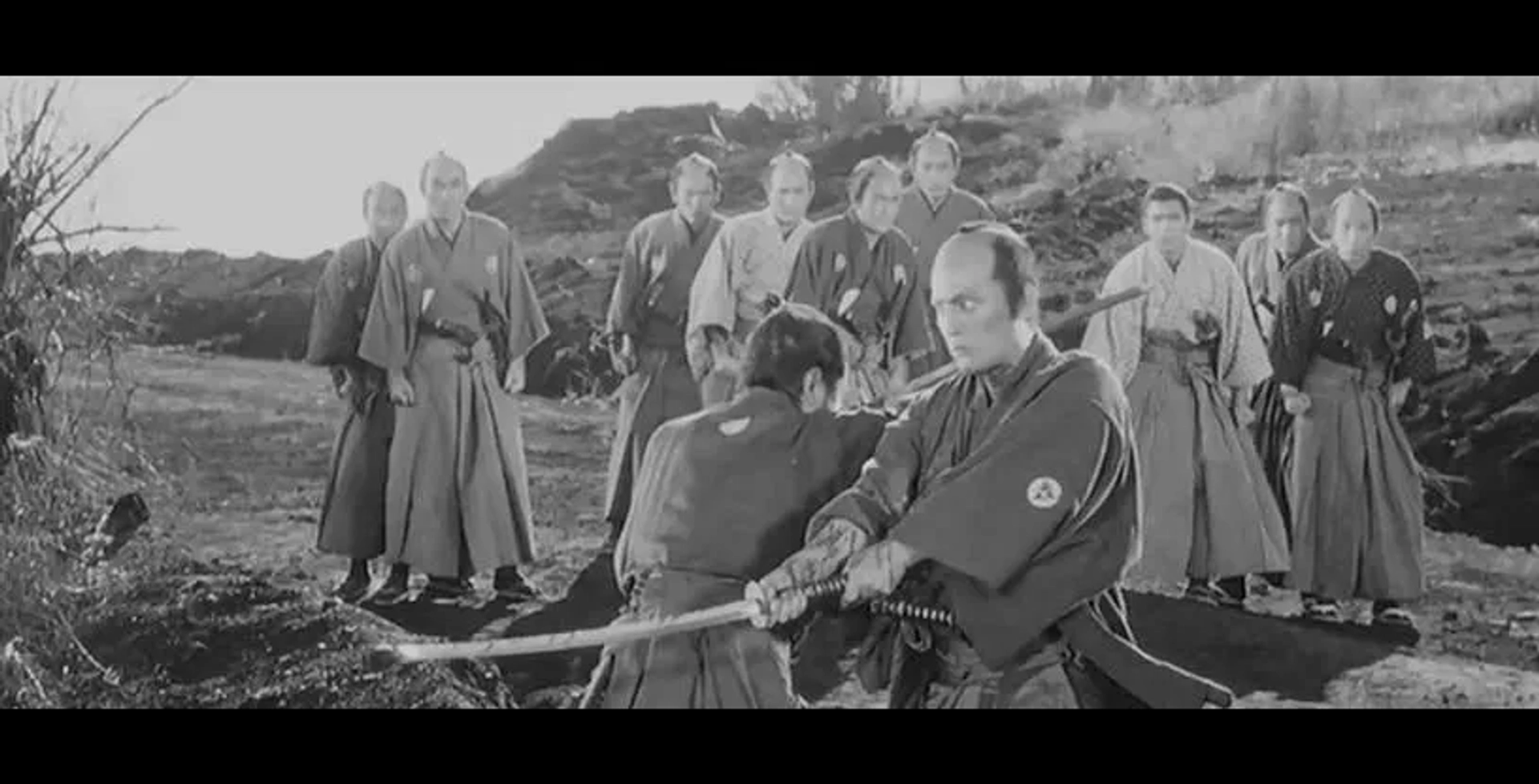 Toshirô Mifune and Tatsuya Nakadai in Sanjuro (1962)