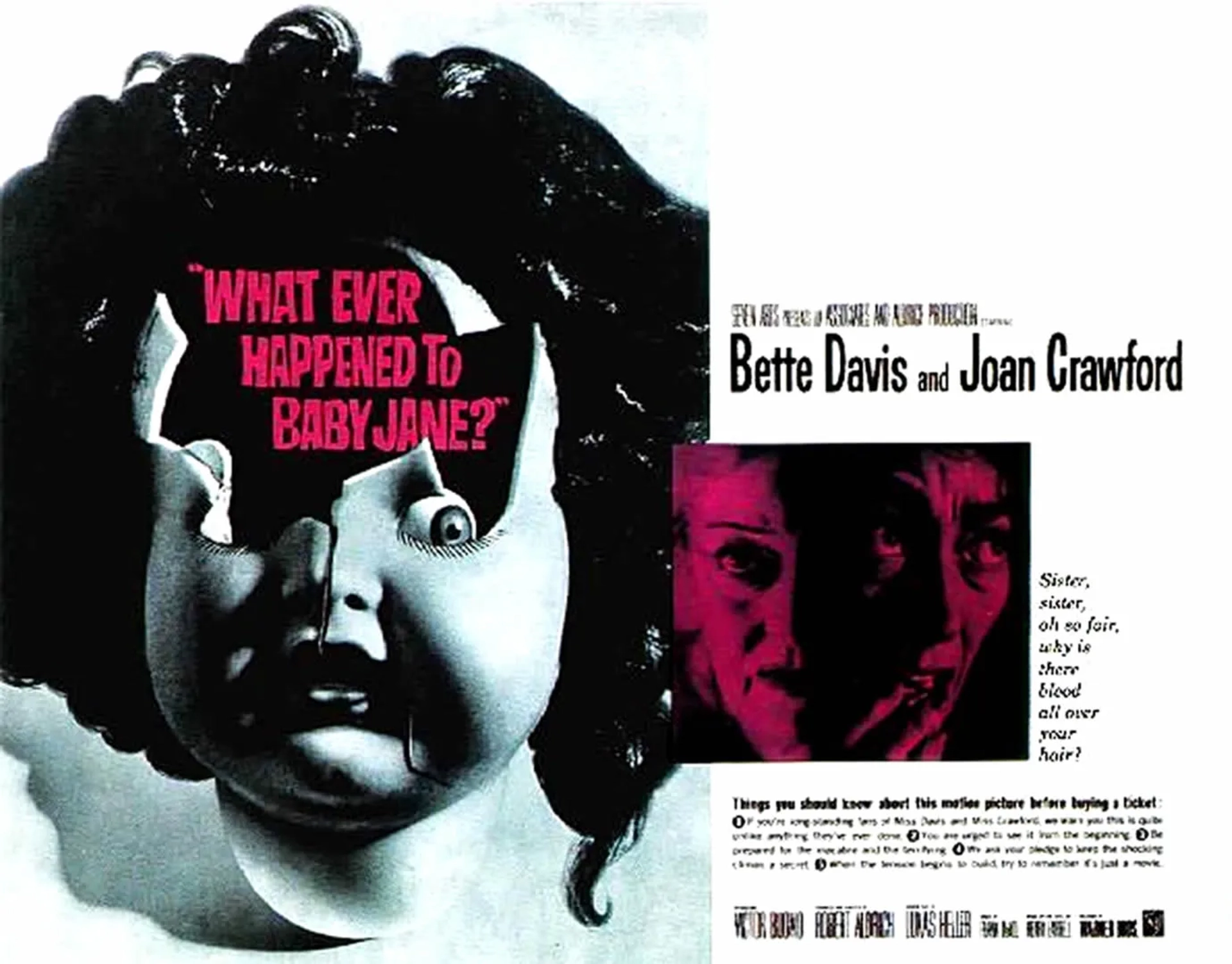 Bette Davis and Joan Crawford in What Ever Happened to Baby Jane? (1962)