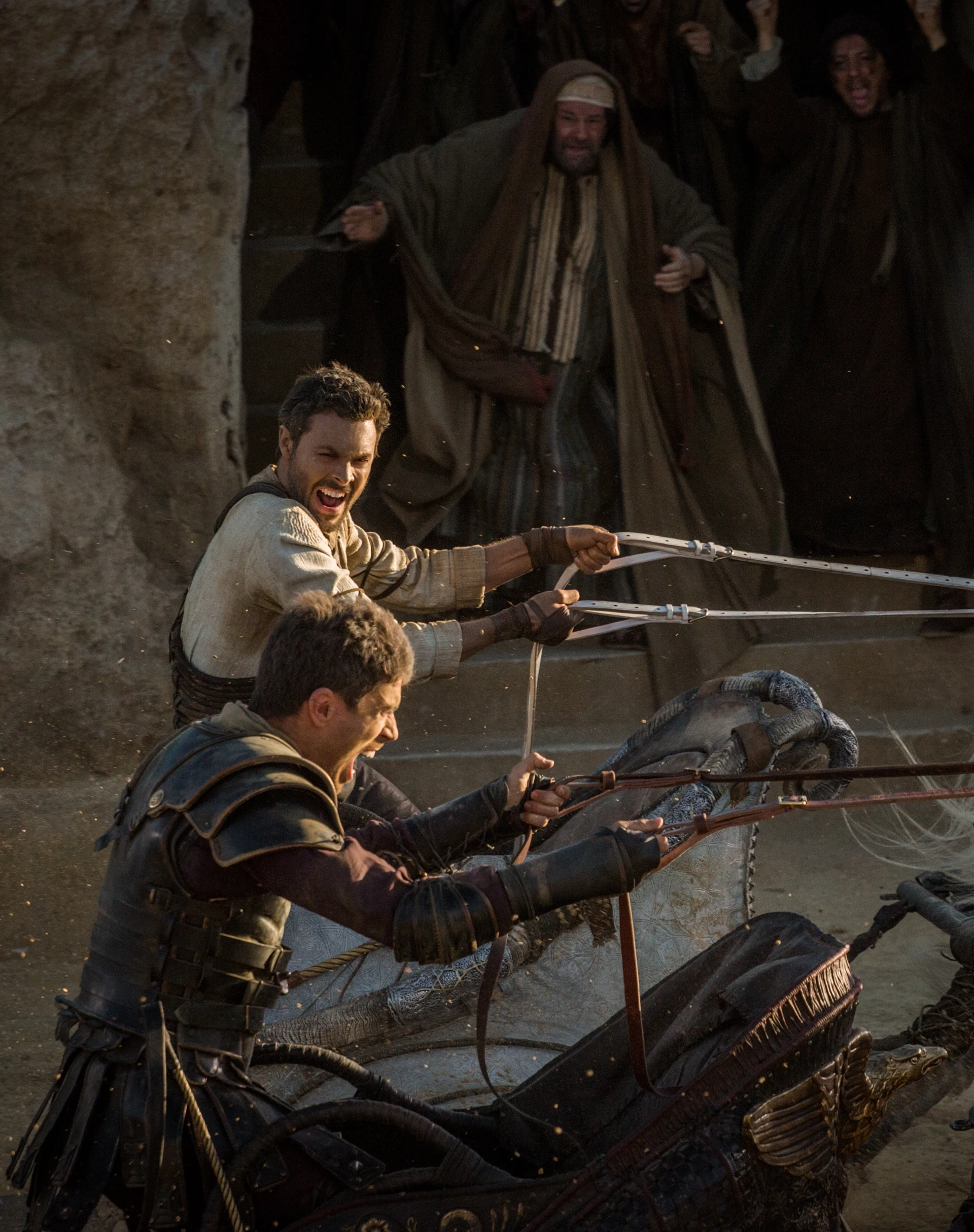 Toby Kebbell and Jack Huston in Ben-Hur (2016)