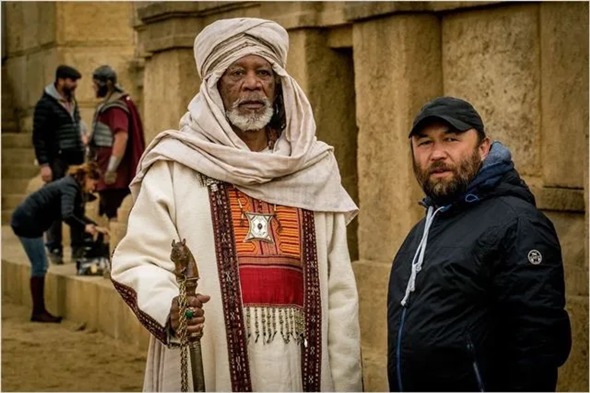 Morgan Freeman and Timur Bekmambetov in Ben-Hur (2016)