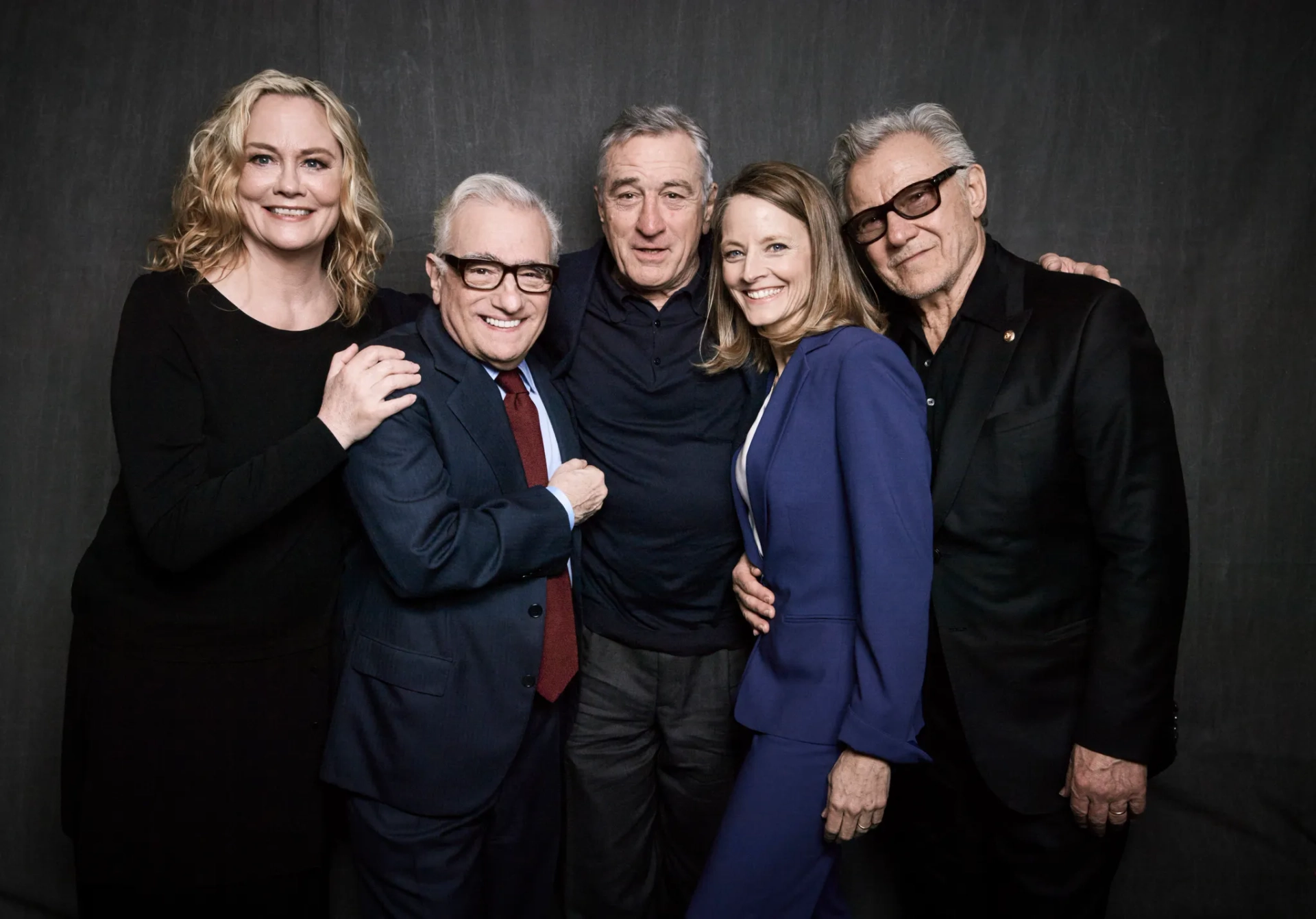 Robert De Niro, Jodie Foster, Harvey Keitel, Martin Scorsese, and Cybill Shepherd at an event for Taxi Driver (1976)