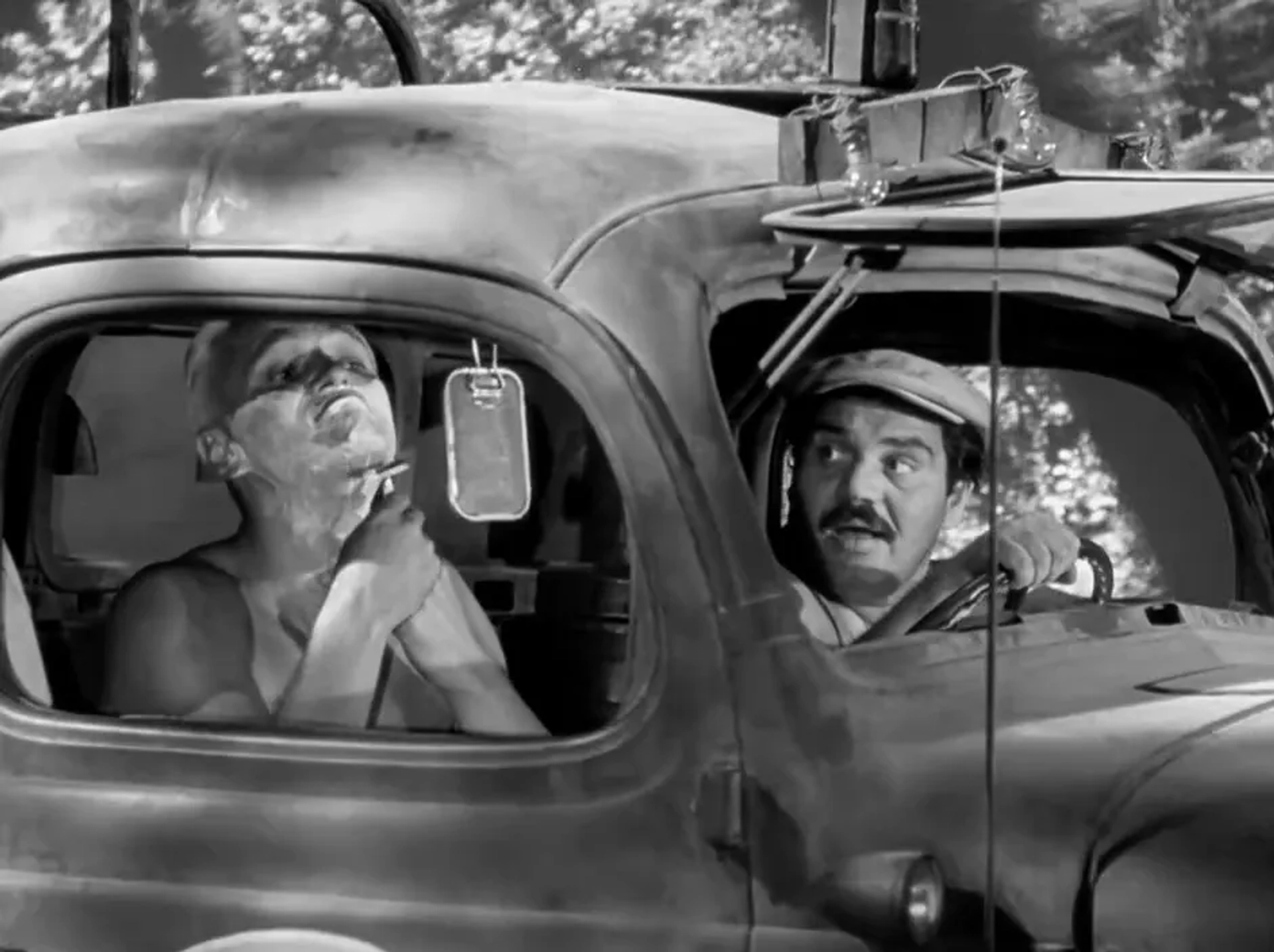 Folco Lulli and Peter van Eyck in The Wages of Fear (1953)