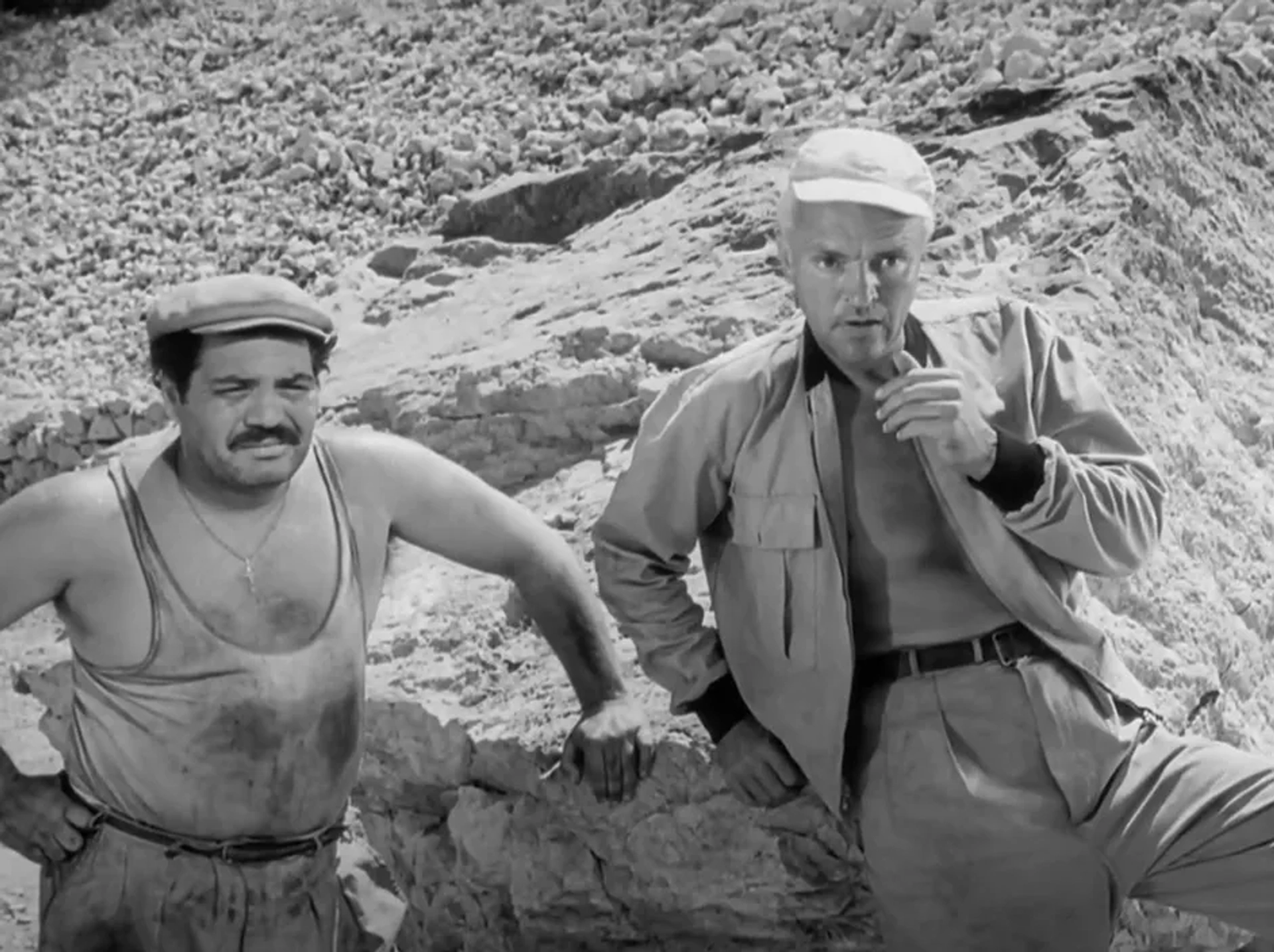 Folco Lulli and Peter van Eyck in The Wages of Fear (1953)