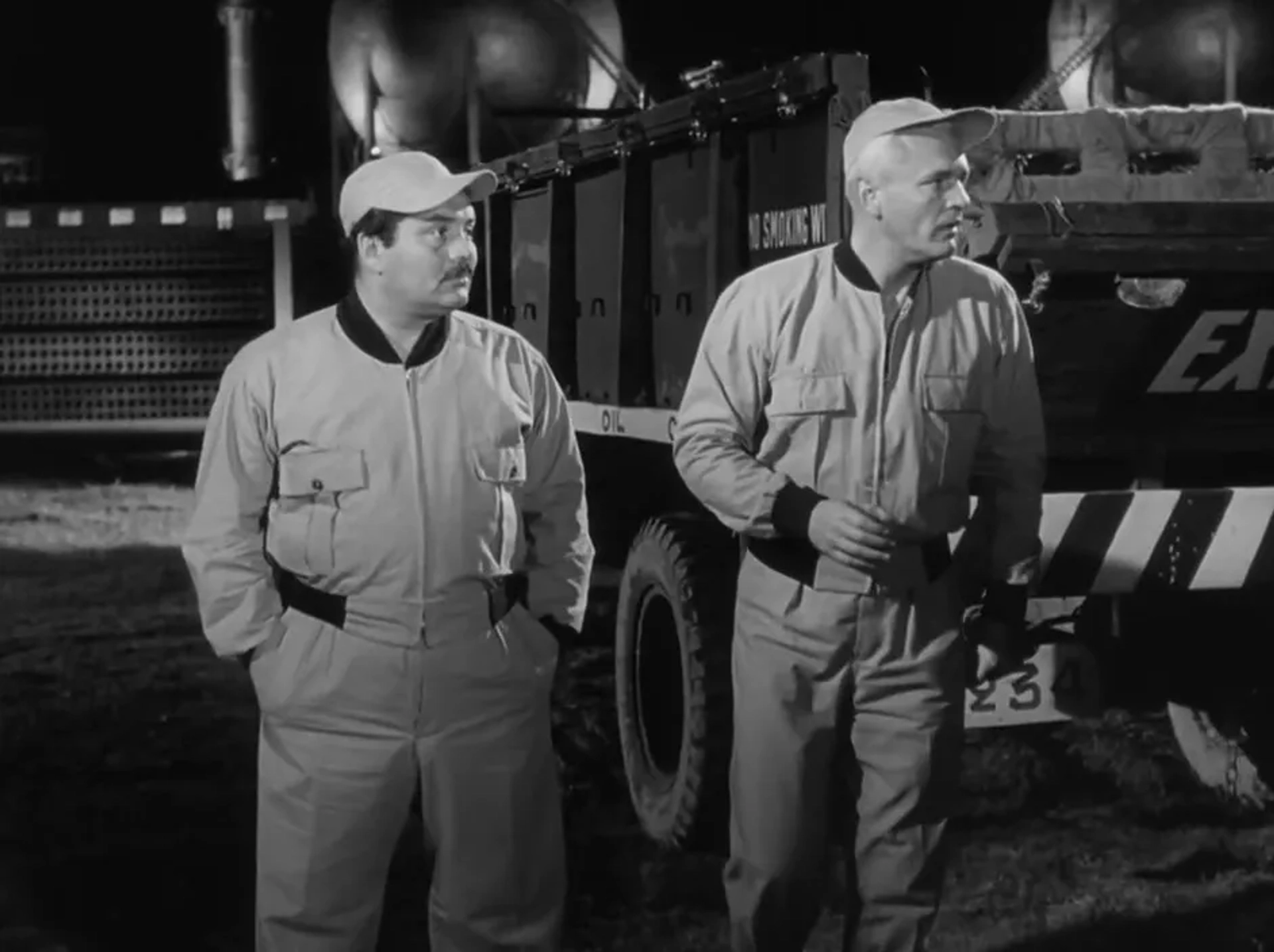 Folco Lulli and Peter van Eyck in The Wages of Fear (1953)