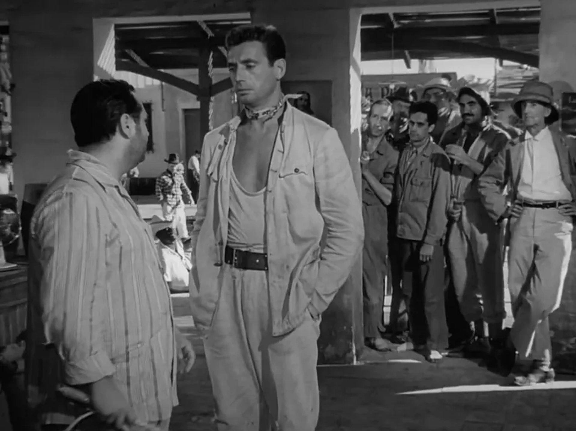 Yves Montand and Darío Moreno in The Wages of Fear (1953)