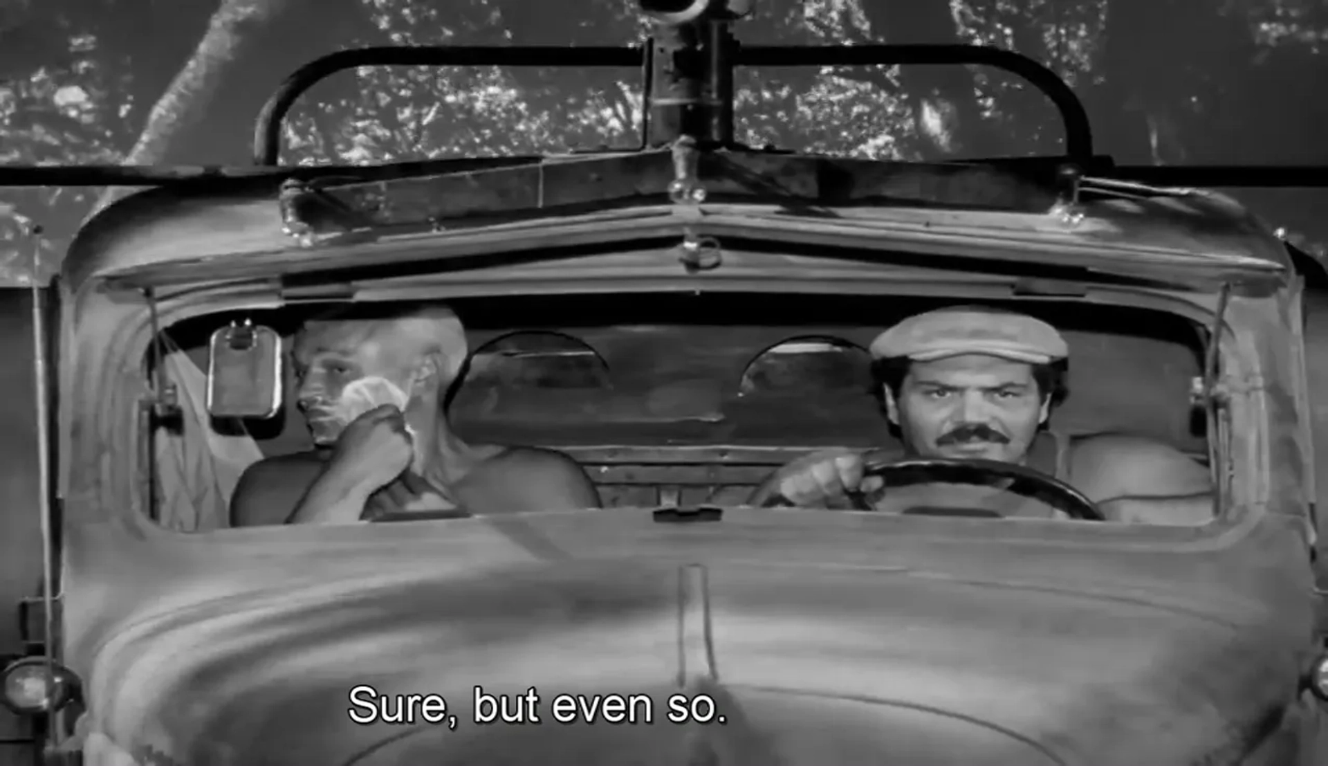 Folco Lulli and Peter van Eyck in The Wages of Fear (1953)