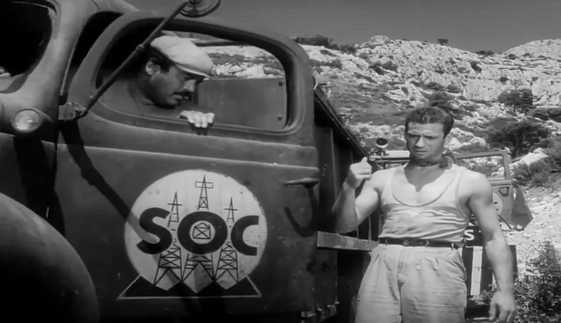 Yves Montand in The Wages of Fear (1953)