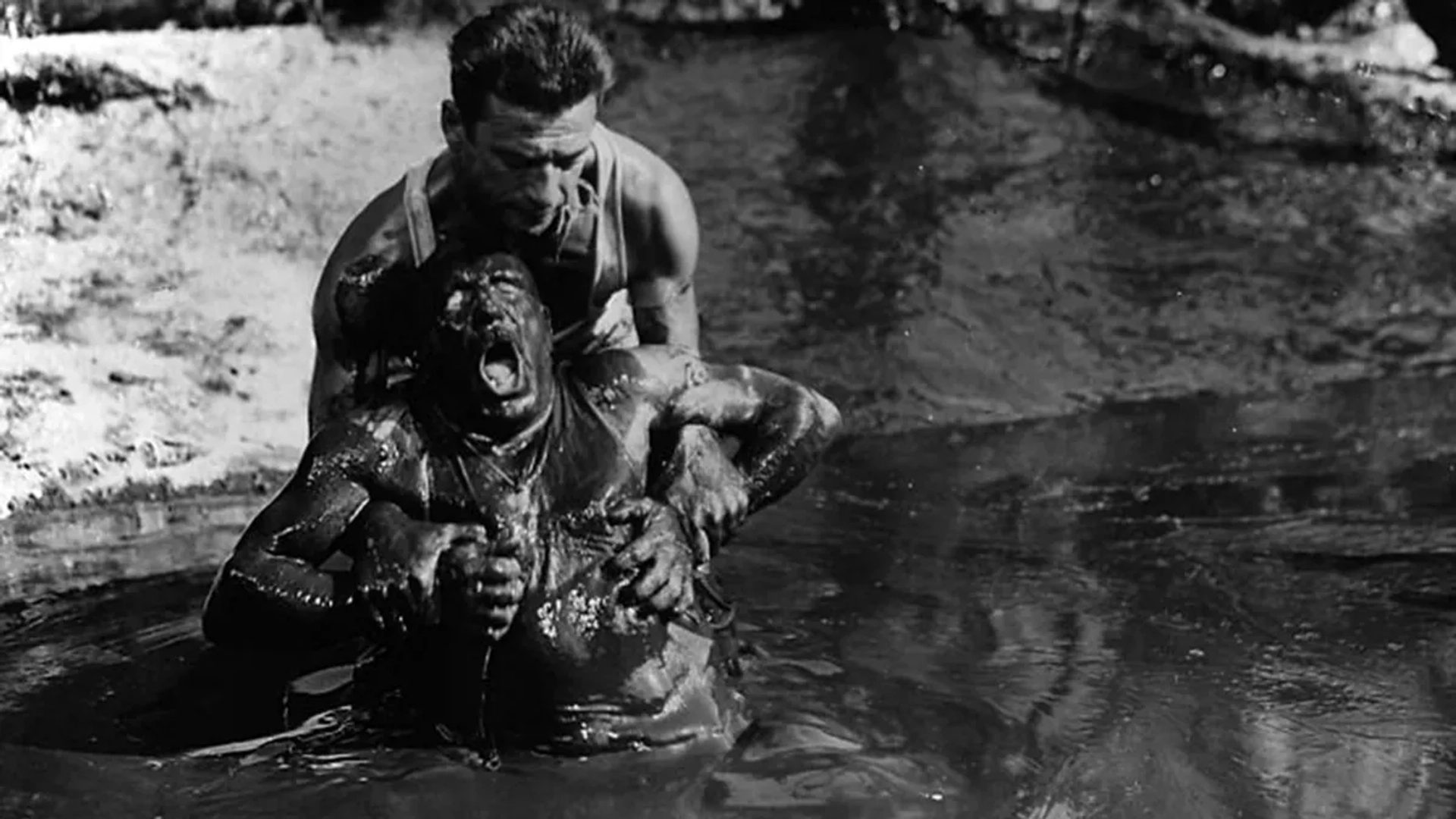 Yves Montand and Charles Vanel in The Wages of Fear (1953)