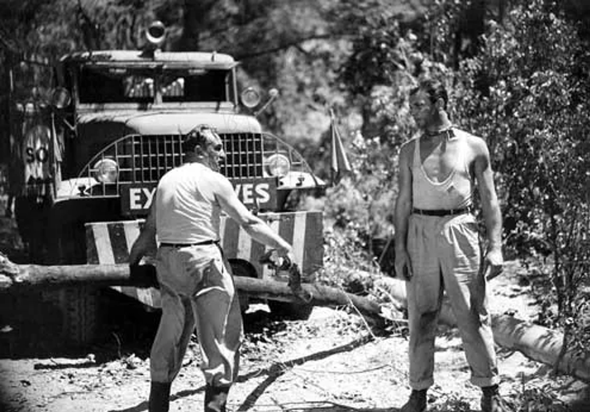 Yves Montand and Charles Vanel in The Wages of Fear (1953)