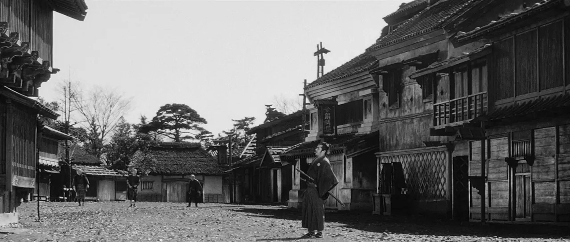 Toshirô Mifune and Eijirô Tôno in Yojimbo (1961)