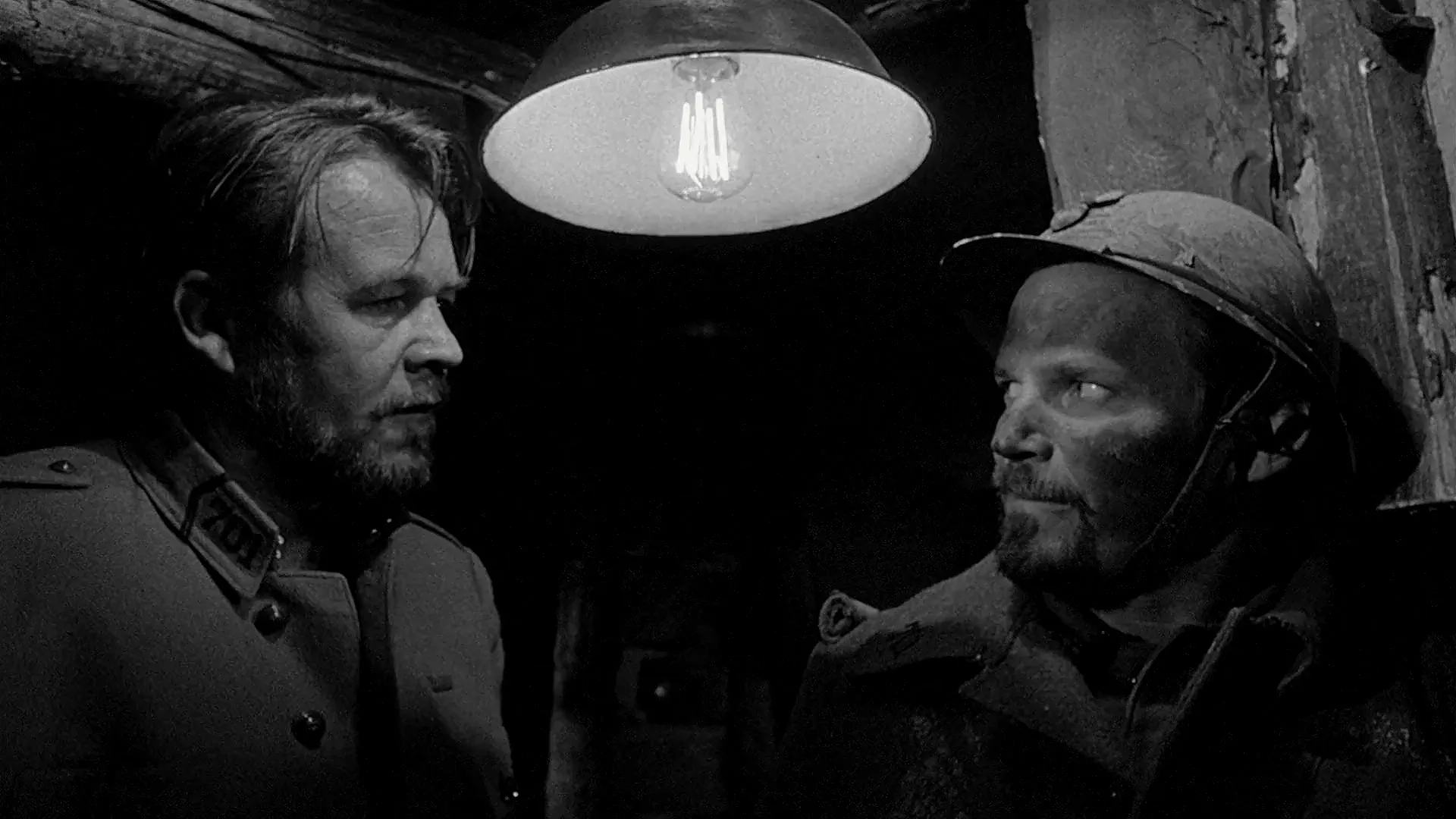 Ralph Meeker and Wayne Morris in Paths of Glory (1957)