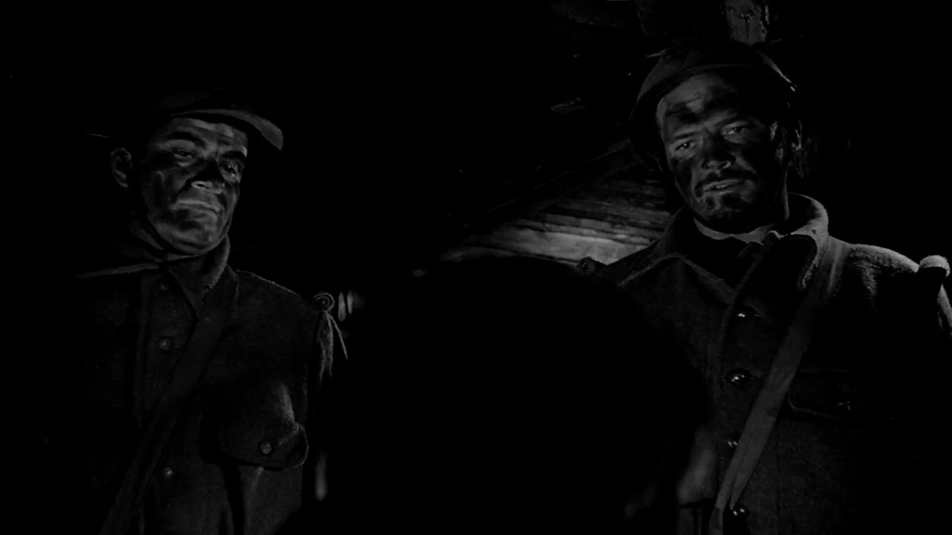 Kem Dibbs and Ralph Meeker in Paths of Glory (1957)