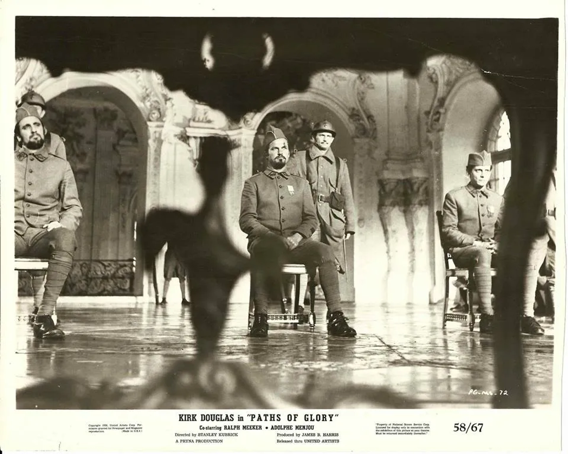 Timothy Carey, Ralph Meeker, and Joe Turkel in Paths of Glory (1957)