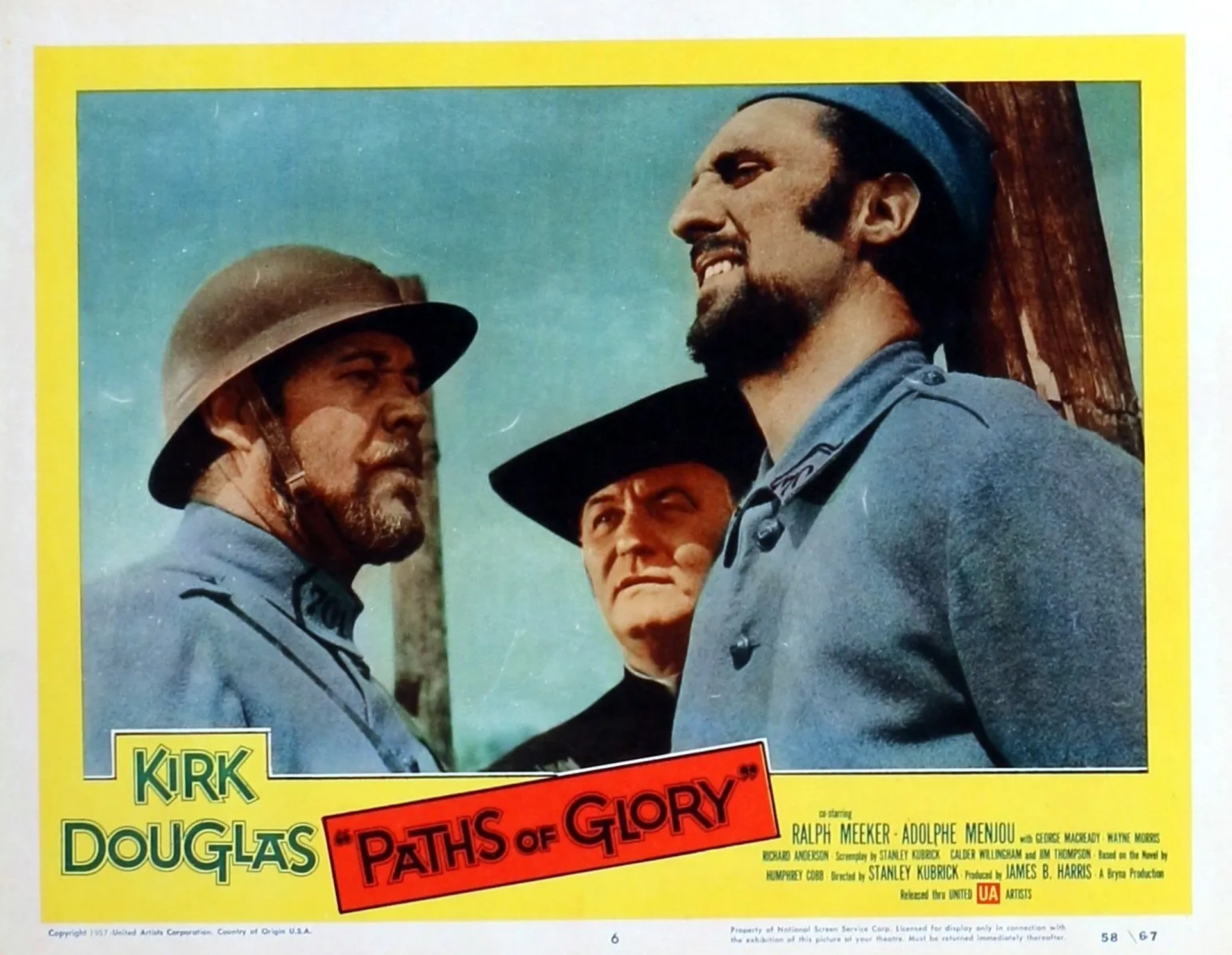 Timothy Carey and Emile Meyer in Paths of Glory (1957)