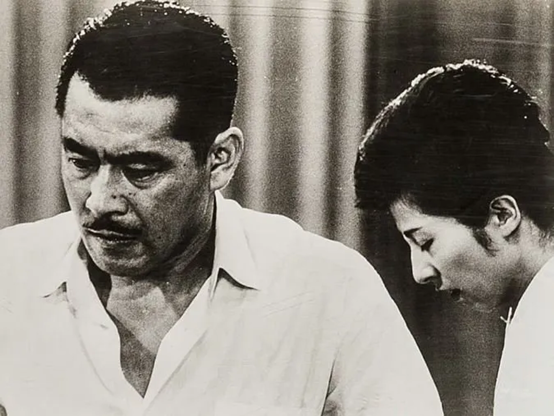 Toshirô Mifune and Kyôko Kagawa in High and Low (1963)