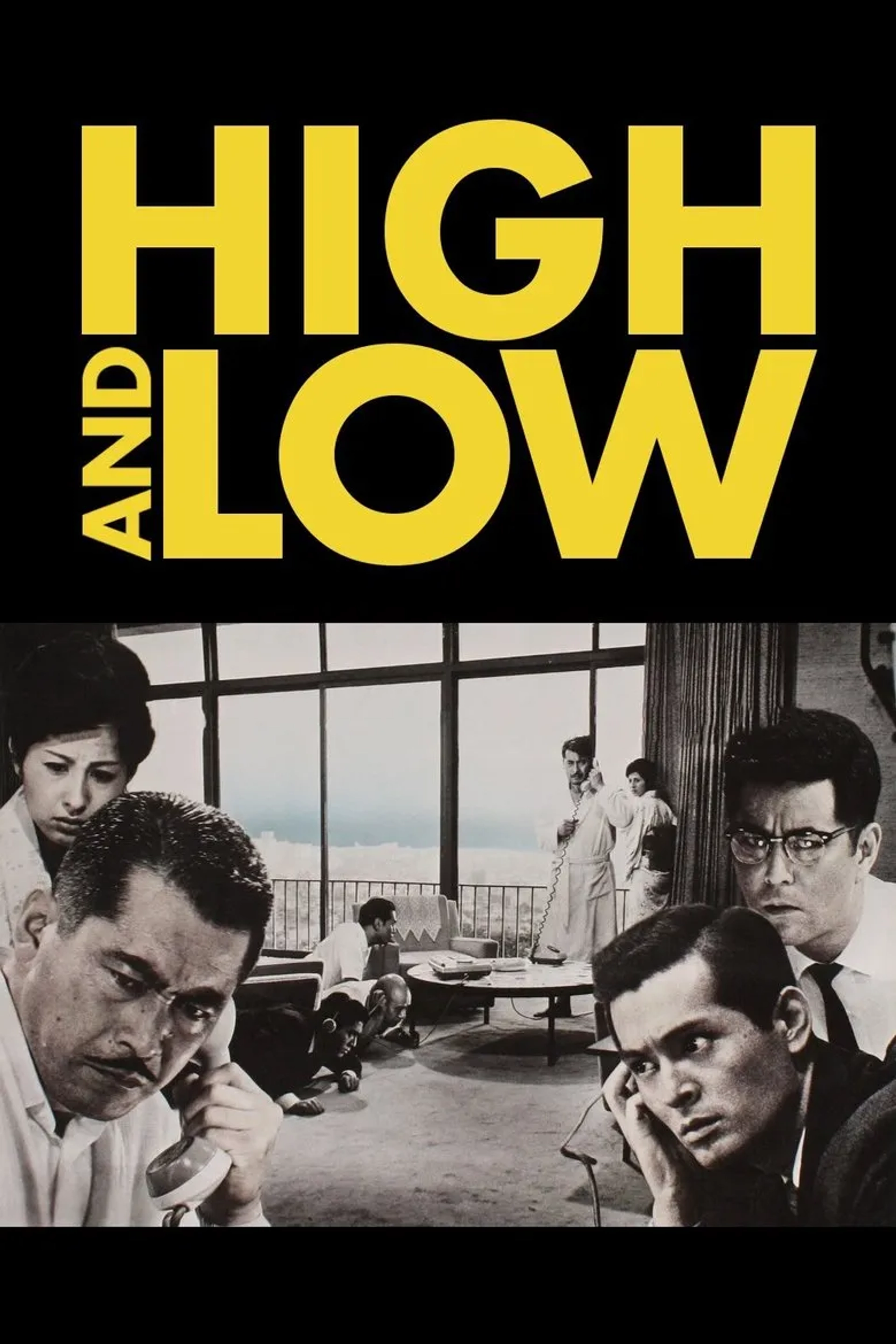 Toshirô Mifune, Kenjirô Ishiyama, Kyôko Kagawa, Tatsuya Mihashi, and Tatsuya Nakadai in High and Low (1963)