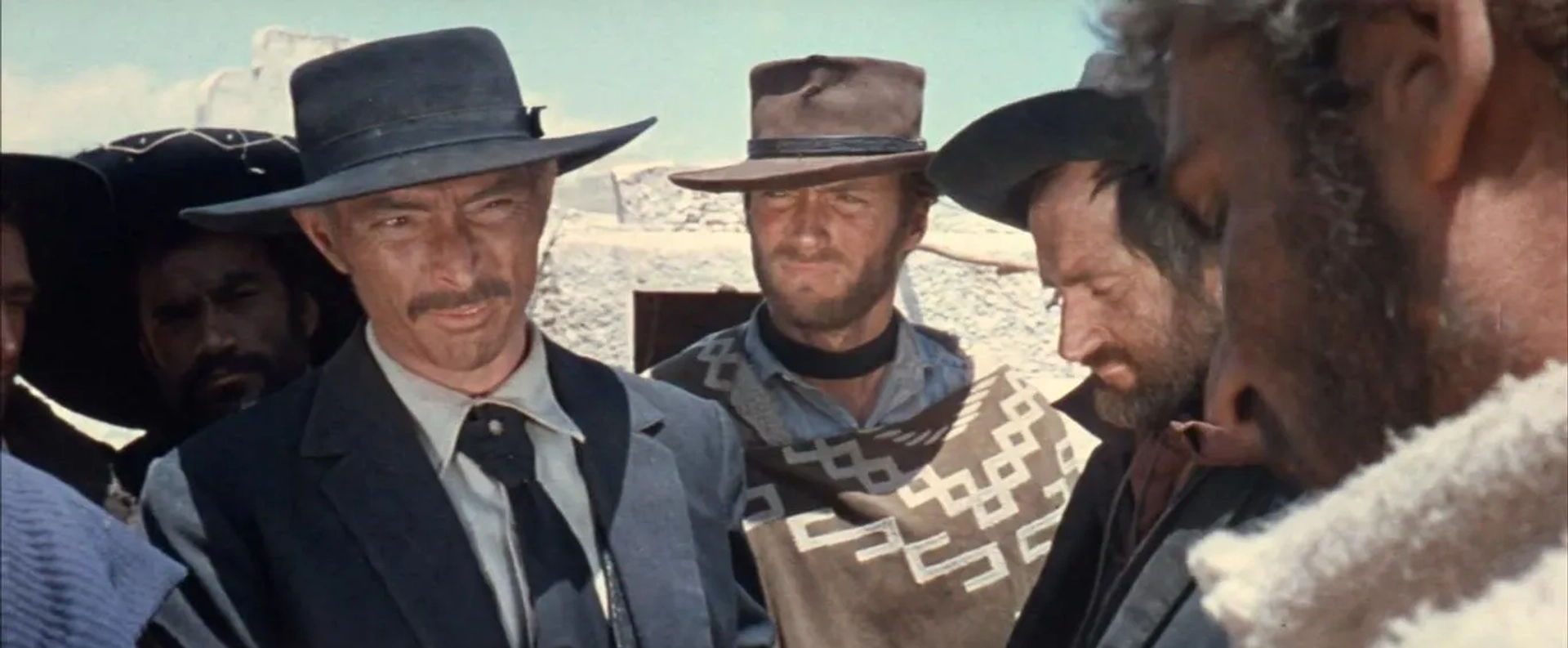 Clint Eastwood, Lee Van Cleef, Gian Maria Volontè, Werner Abrolat, and Aldo Sambrell in For a Few Dollars More (1965)