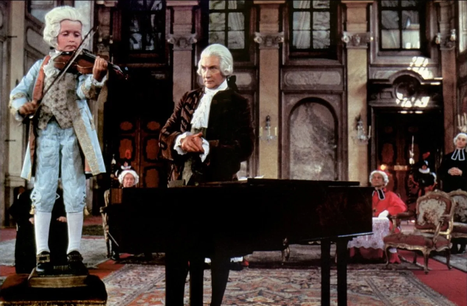 Roy Dotrice and Miroslav Sekera in Amadeus (1984)