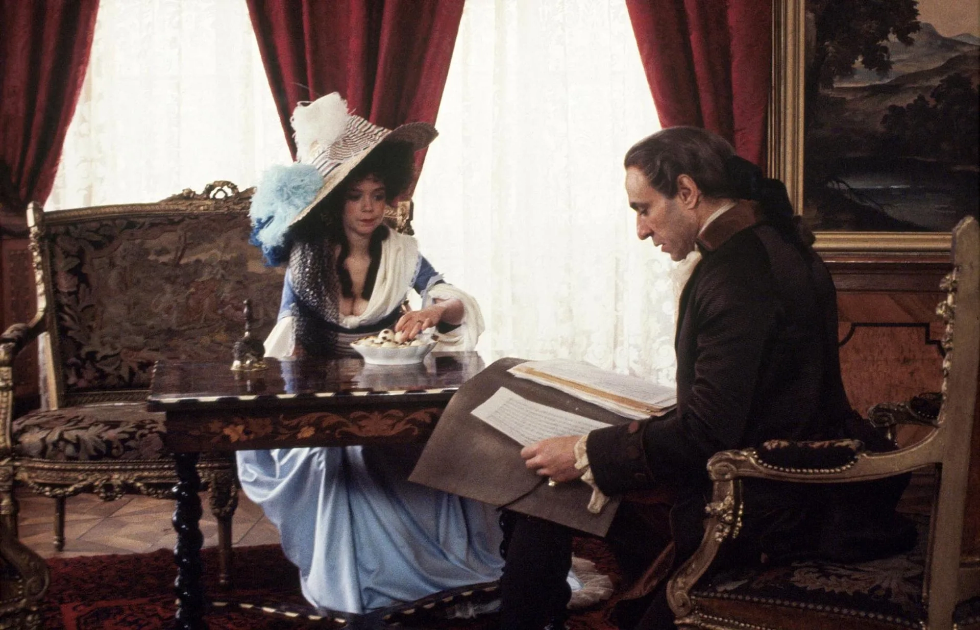 F. Murray Abraham and Elizabeth Berridge in Amadeus (1984)