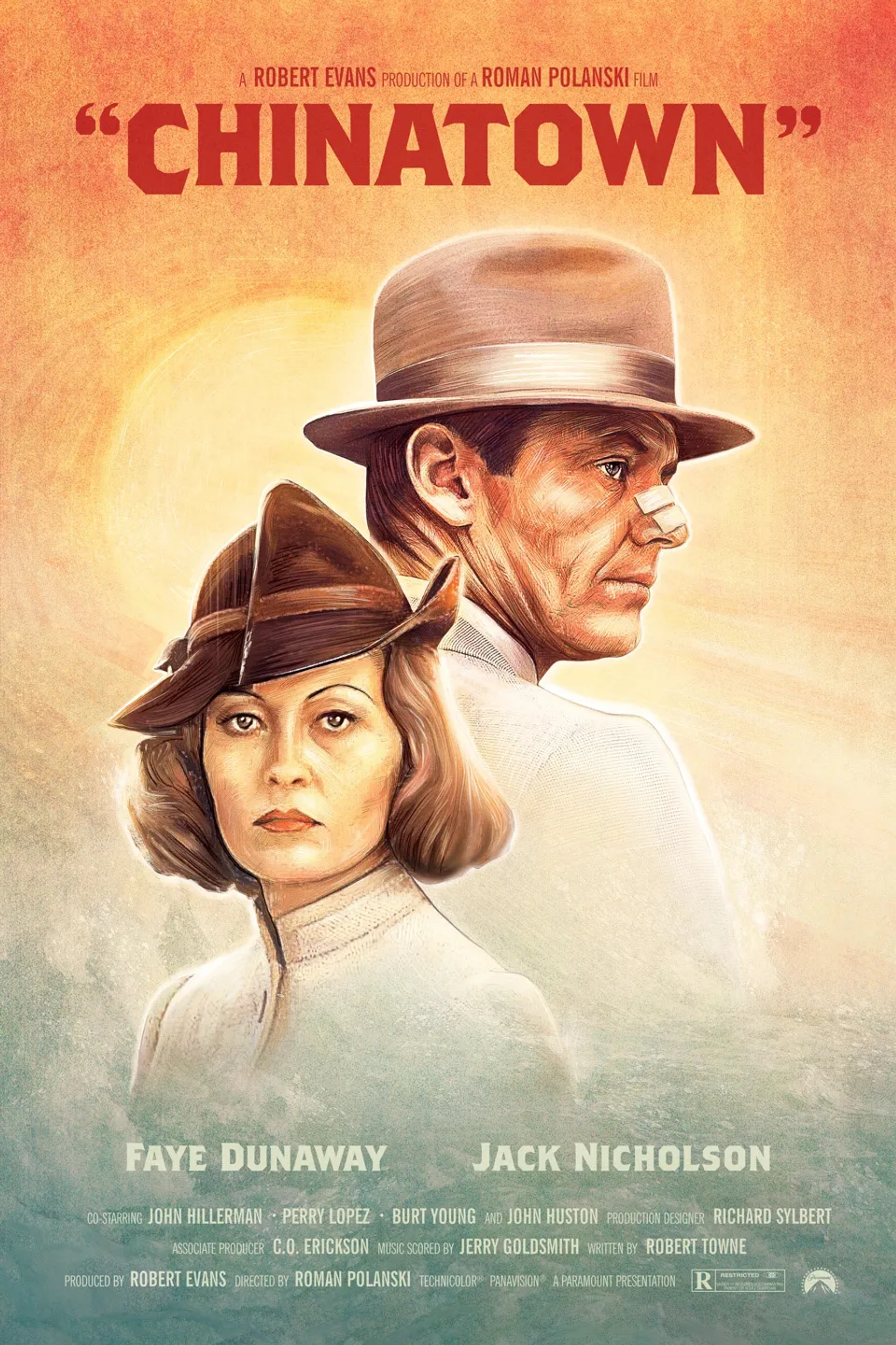 Jack Nicholson and Faye Dunaway in Chinatown (1974)