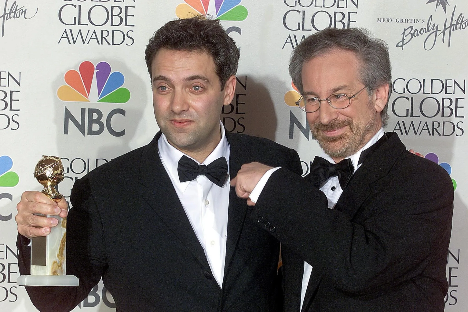 Steven Spielberg and Sam Mendes at an event for American Beauty (1999)