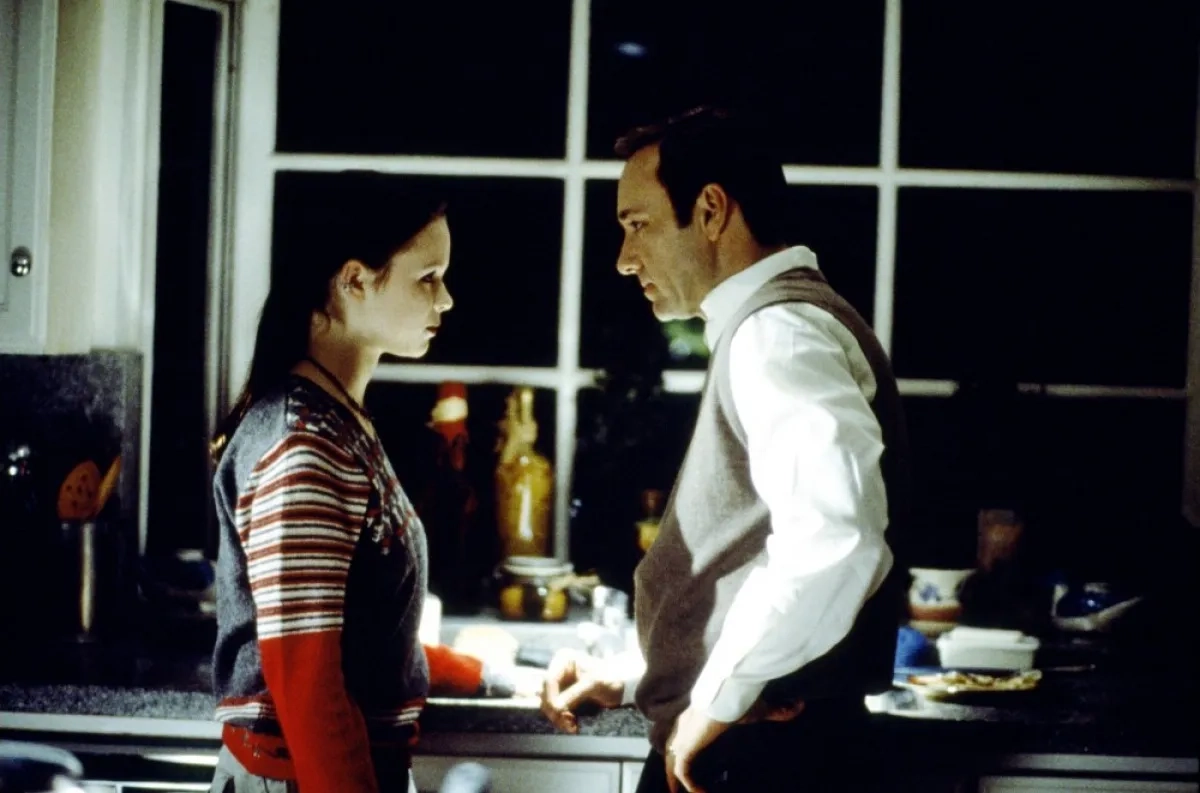 Kevin Spacey and Thora Birch in American Beauty (1999)