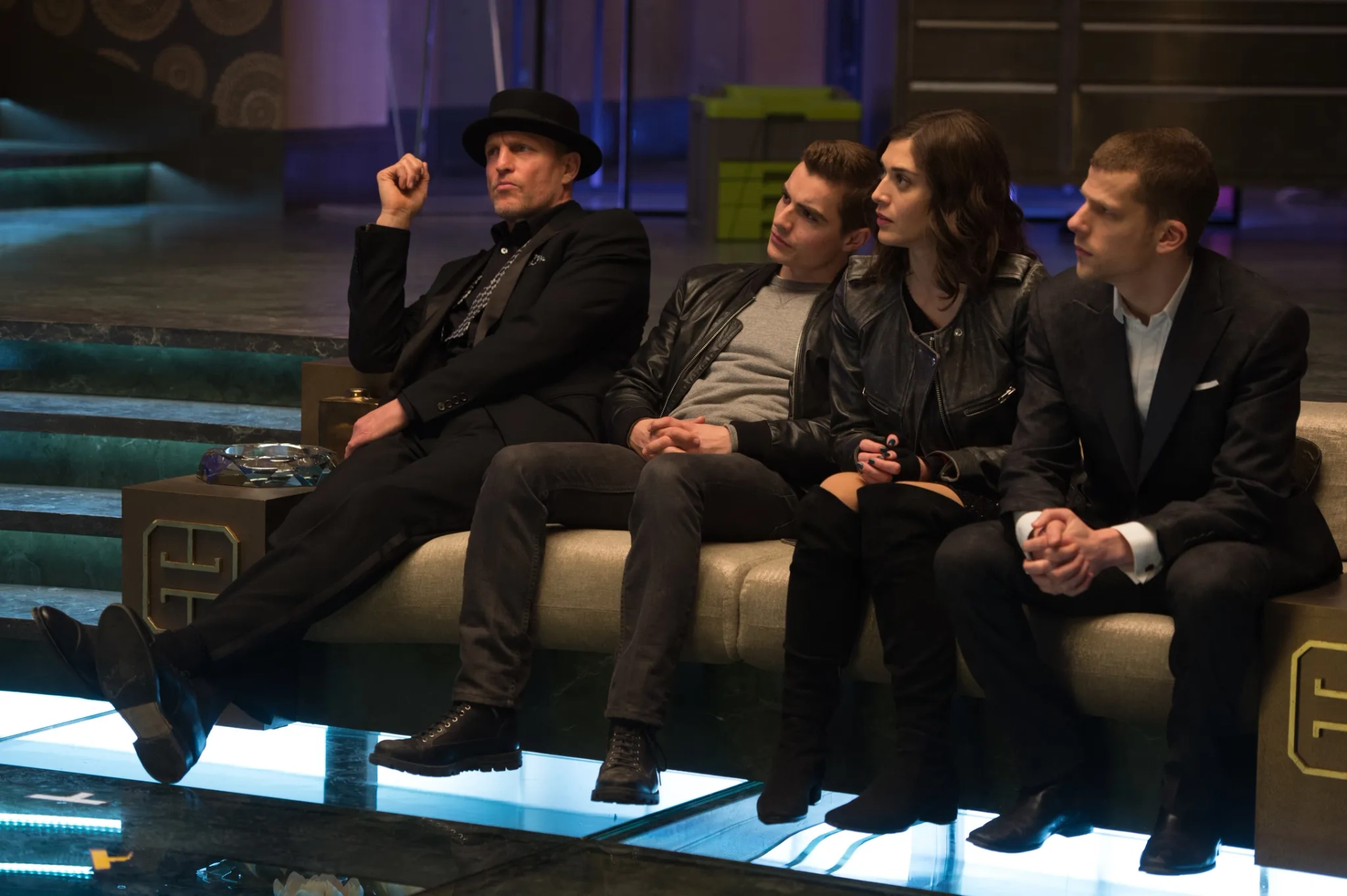 Woody Harrelson, Lizzy Caplan, Jesse Eisenberg, and Dave Franco in Now You See Me 2 (2016)