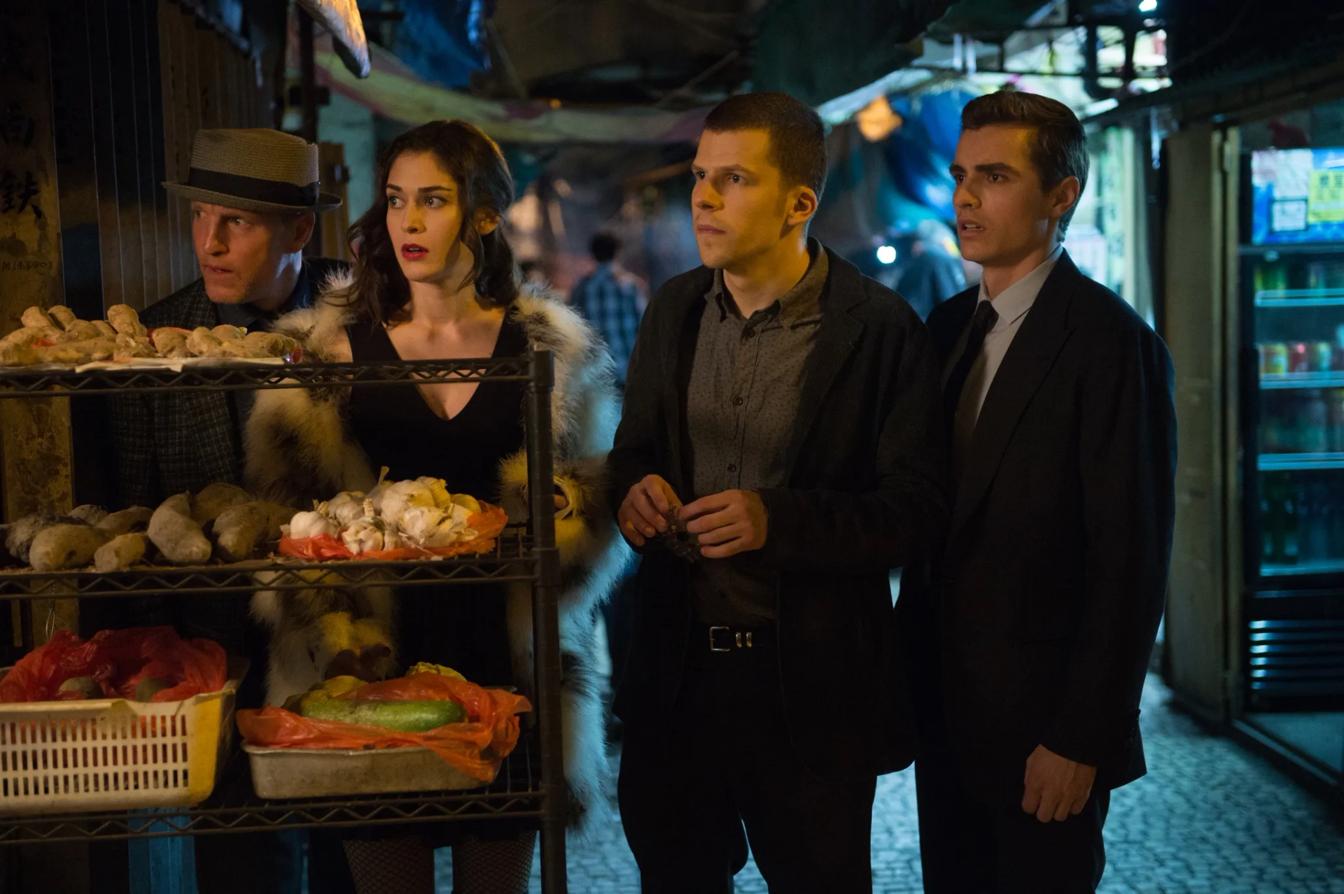 Woody Harrelson, Lizzy Caplan, Jesse Eisenberg, and Dave Franco in Now You See Me 2 (2016)