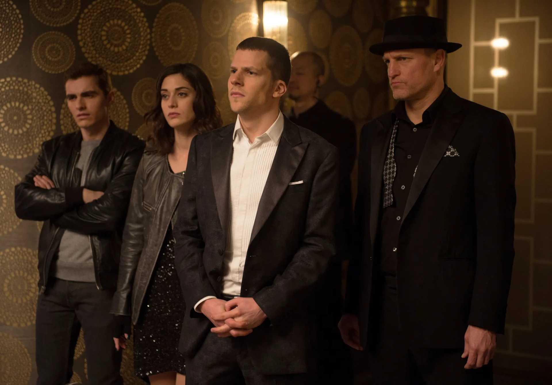 Woody Harrelson, Lizzy Caplan, Jesse Eisenberg, and Dave Franco in Now You See Me 2 (2016)