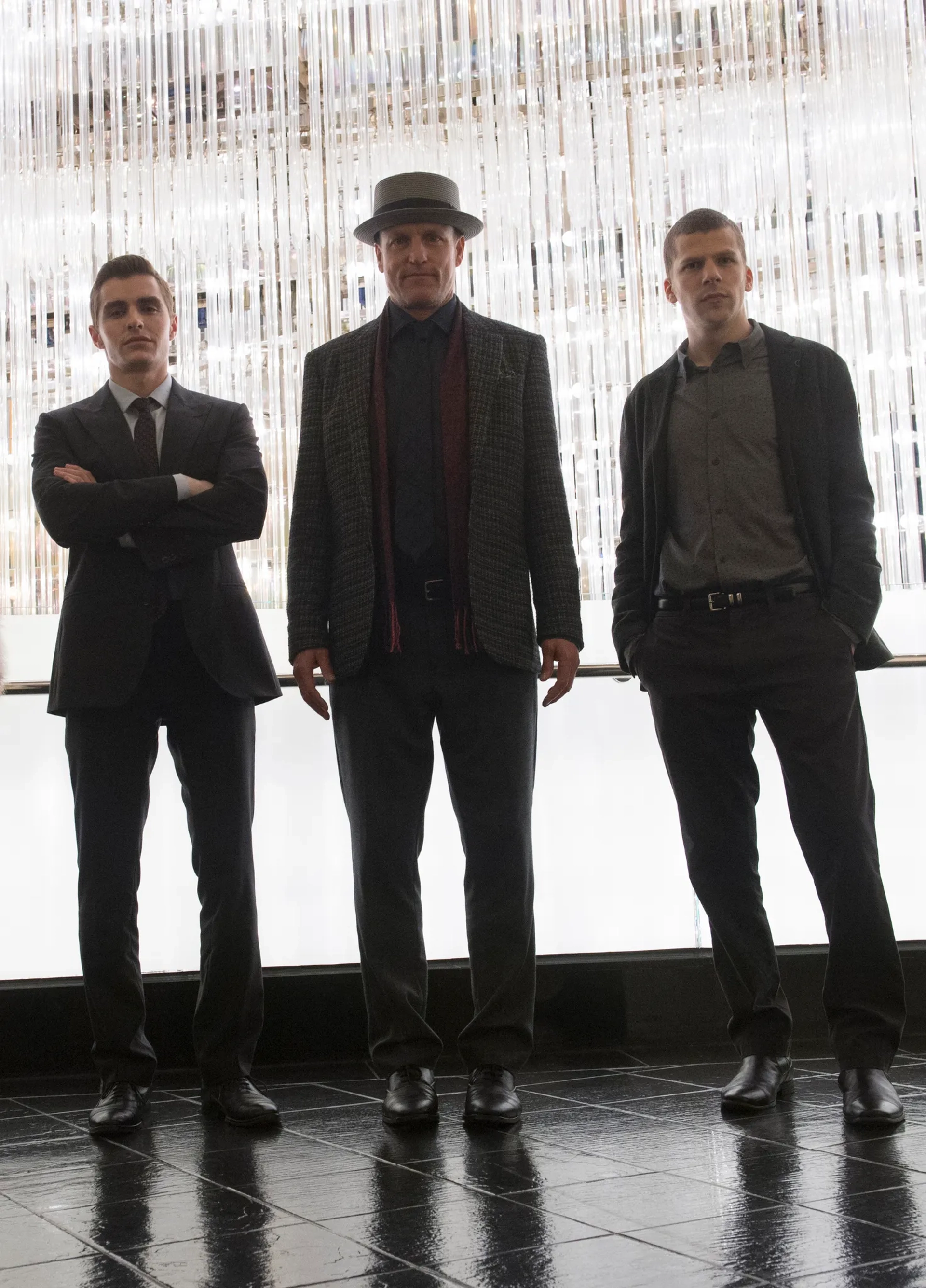 Woody Harrelson, Jesse Eisenberg, and Dave Franco in Now You See Me 2 (2016)