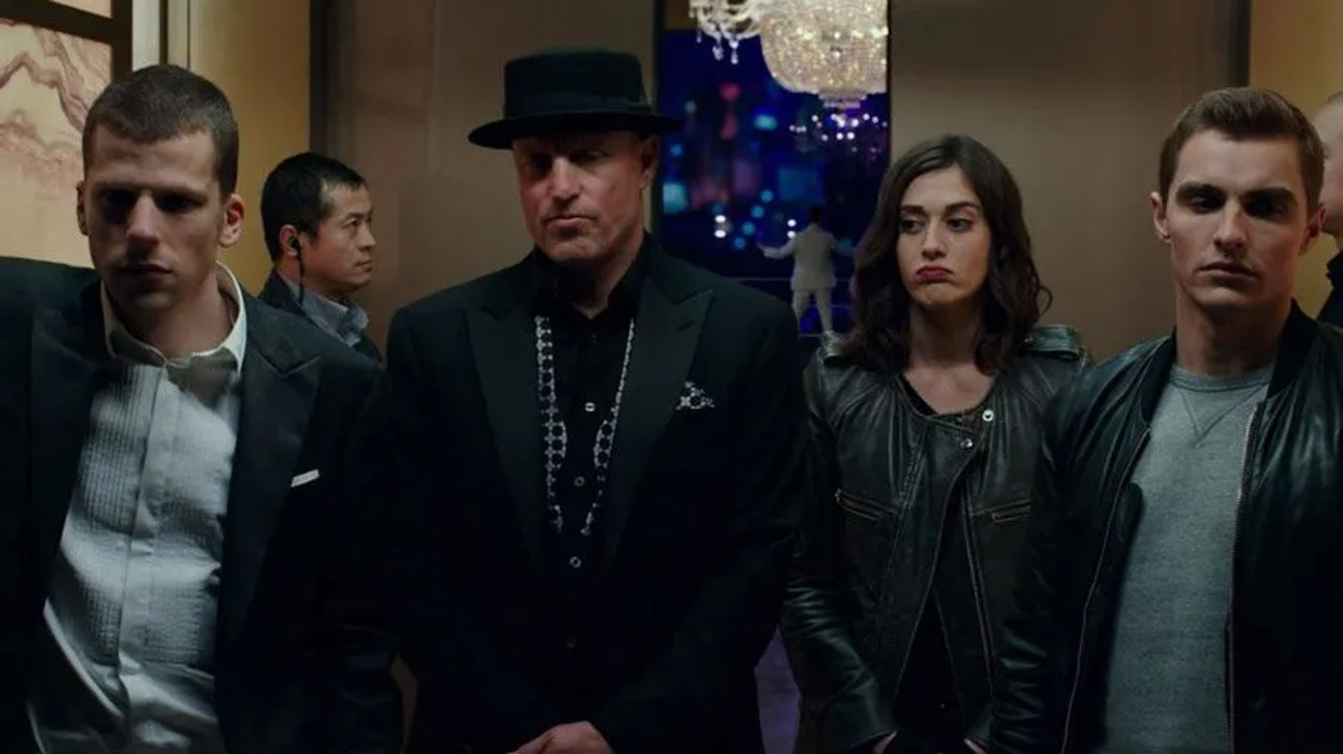 Woody Harrelson, Lizzy Caplan, Jesse Eisenberg, and Dave Franco in Now You See Me 2 (2016)