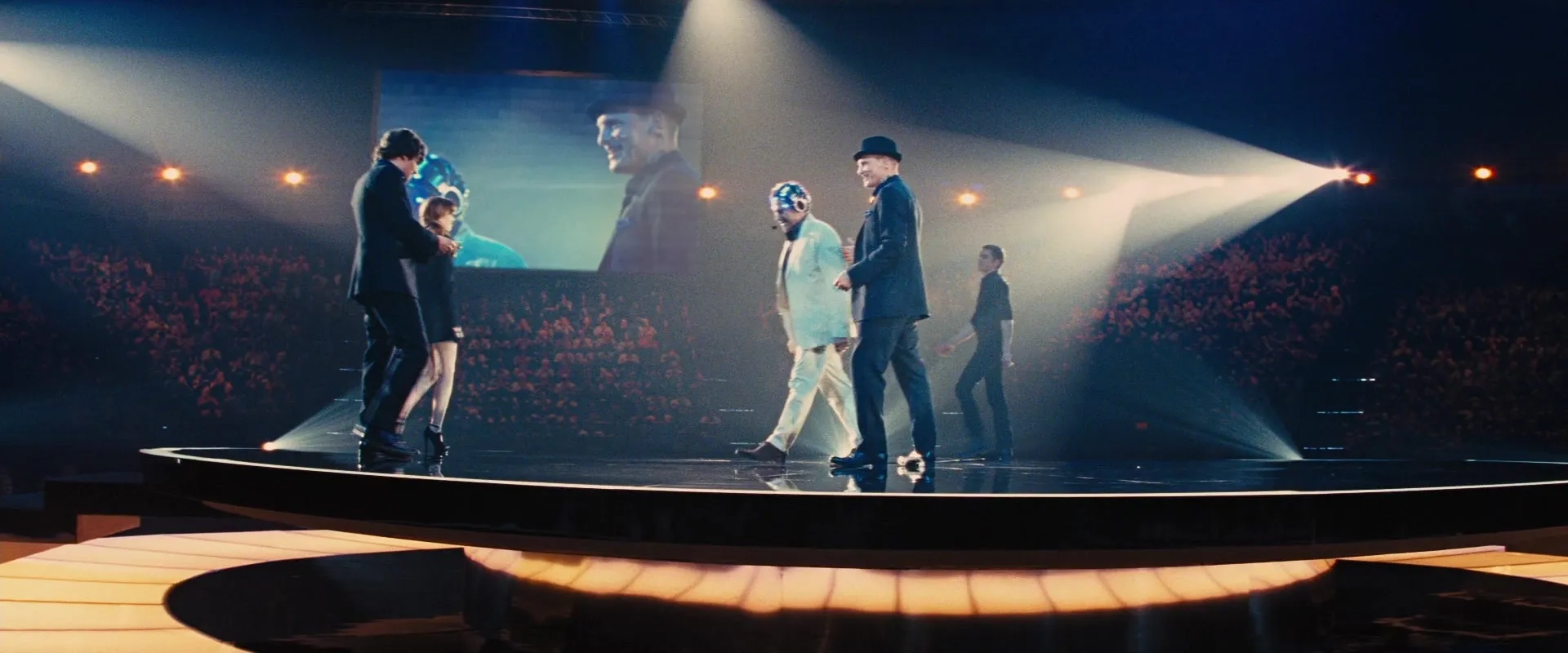 Woody Harrelson, Jesse Eisenberg, Isla Fisher, José Garcia, and Dave Franco in Now You See Me (2013)