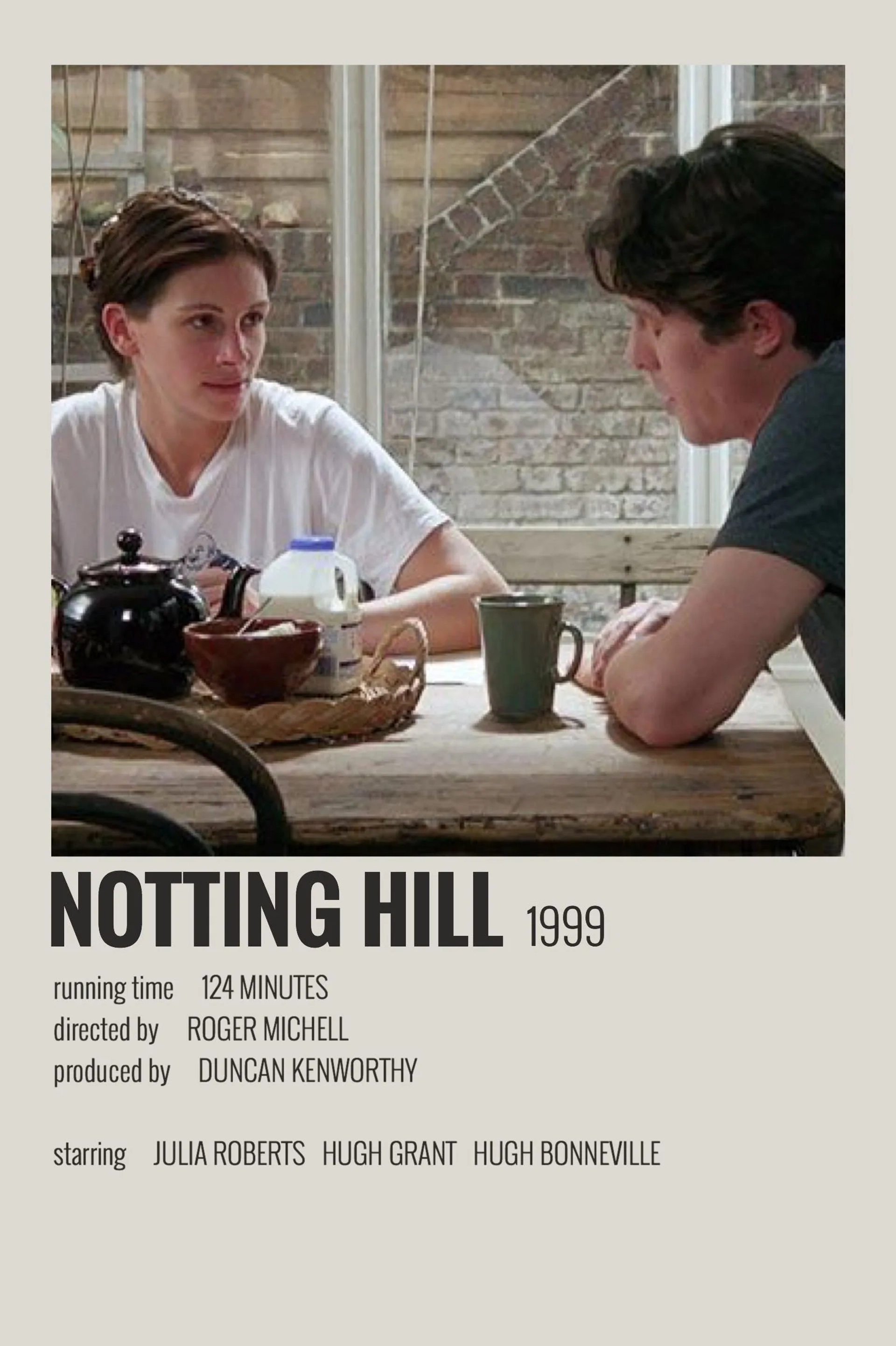 Julia Roberts and Hugh Grant in Notting Hill (1999)