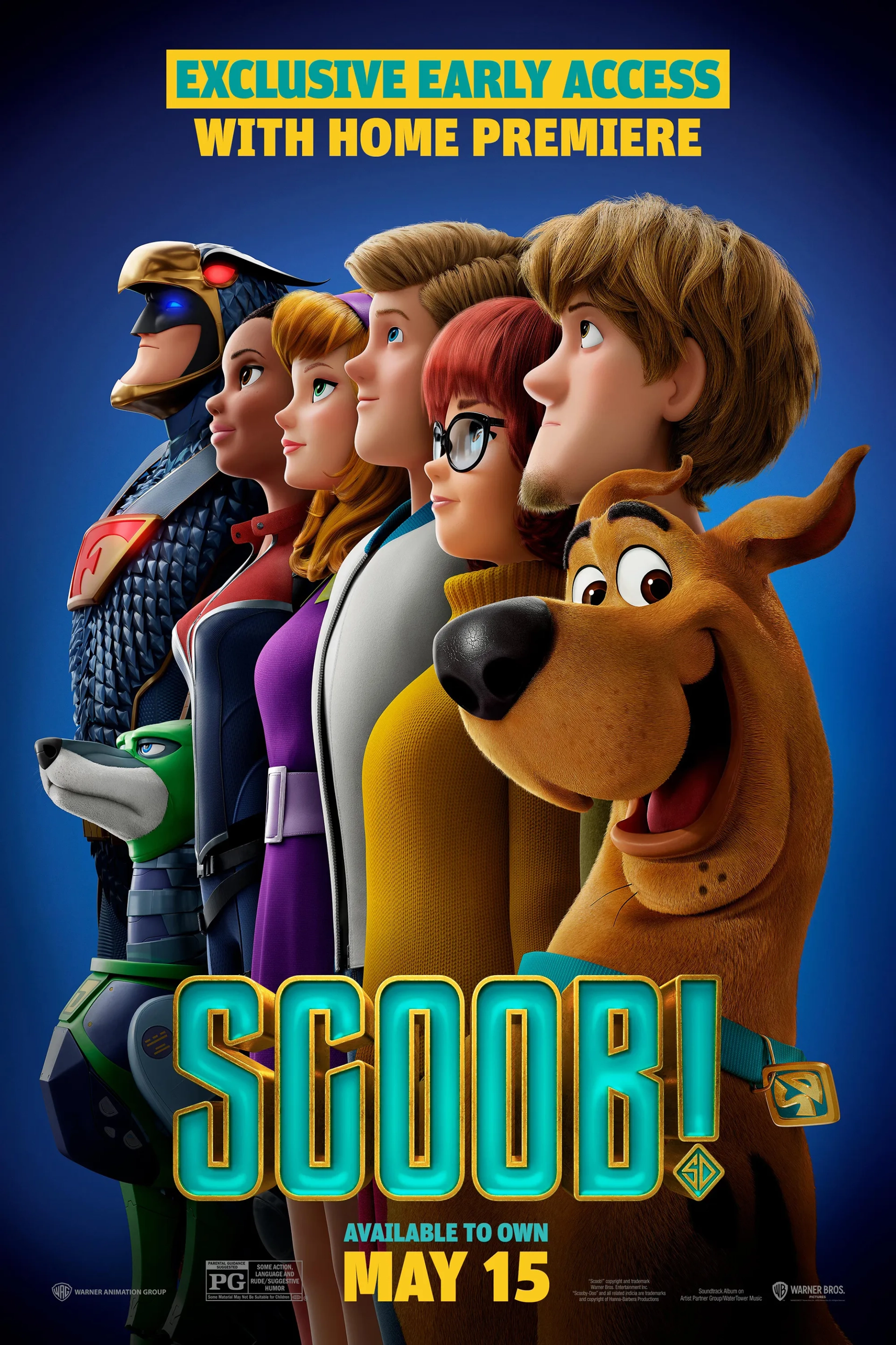 Mark Wahlberg, Will Forte, Ken Jeong, Frank Welker, Amanda Seyfried, Zac Efron, Gina Rodriguez, and Kiersey Clemons in Scoob! (2020)