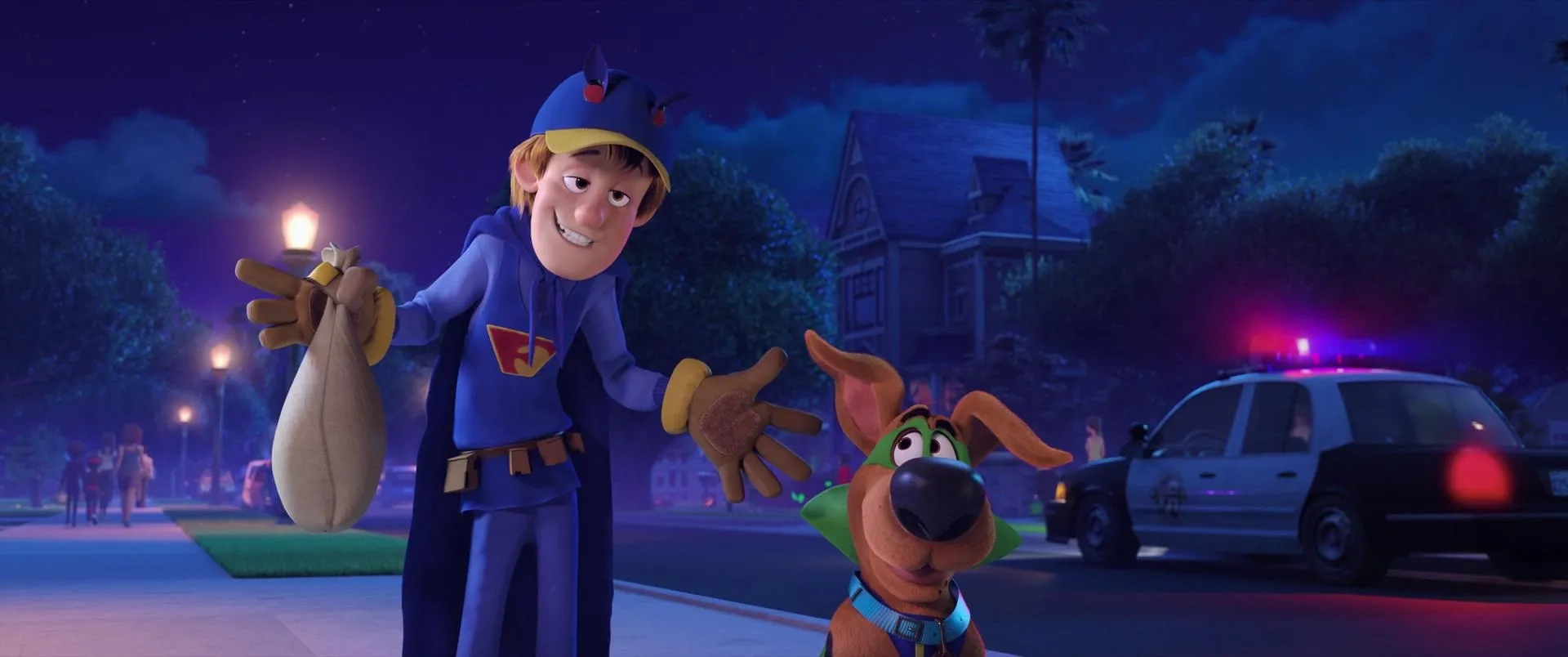 Frank Welker and Iain Armitage in Scoob! (2020)