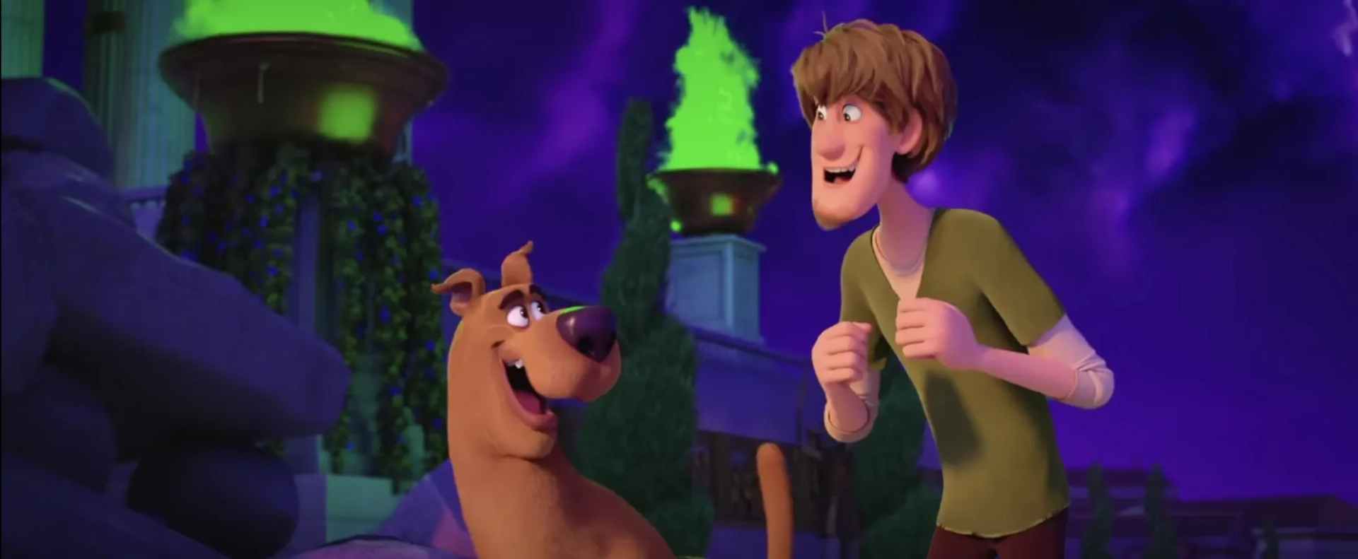 Will Forte and Frank Welker in Scoob! (2020)