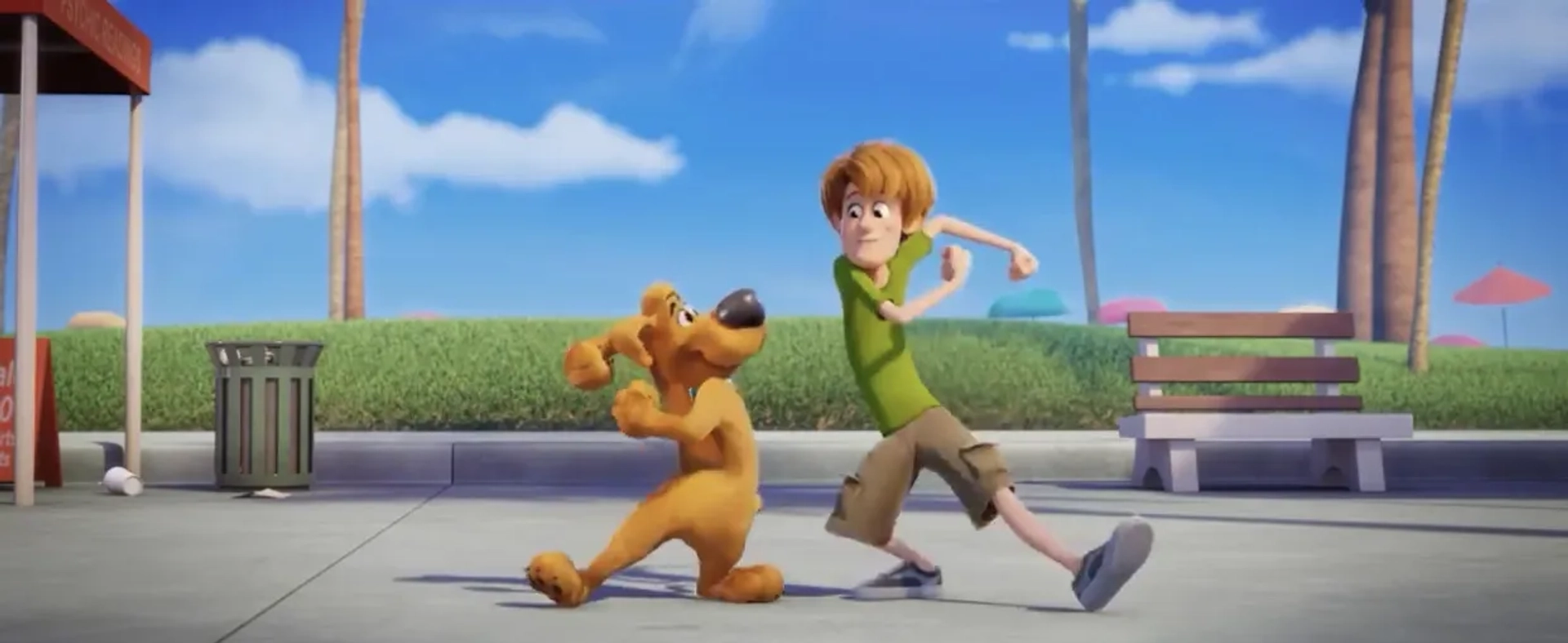 Frank Welker and Iain Armitage in Scoob! (2020)